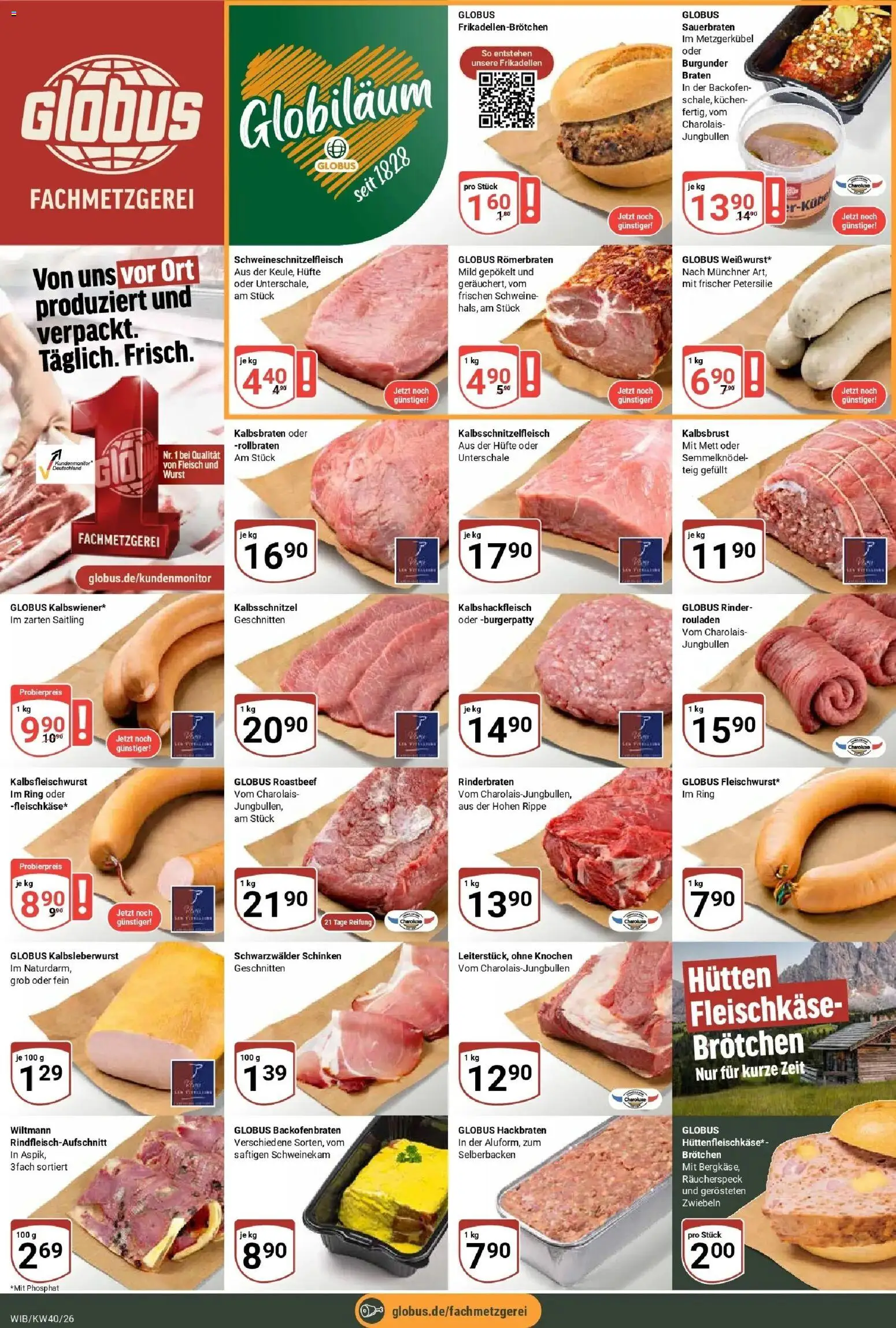 Globus Prospekt Wiesbaden-Nordenstadt (ab 28.09.2026) » Angebote online | Seite: 11 | Produkte: Wurst, Backofen, Schinken, Kuchen