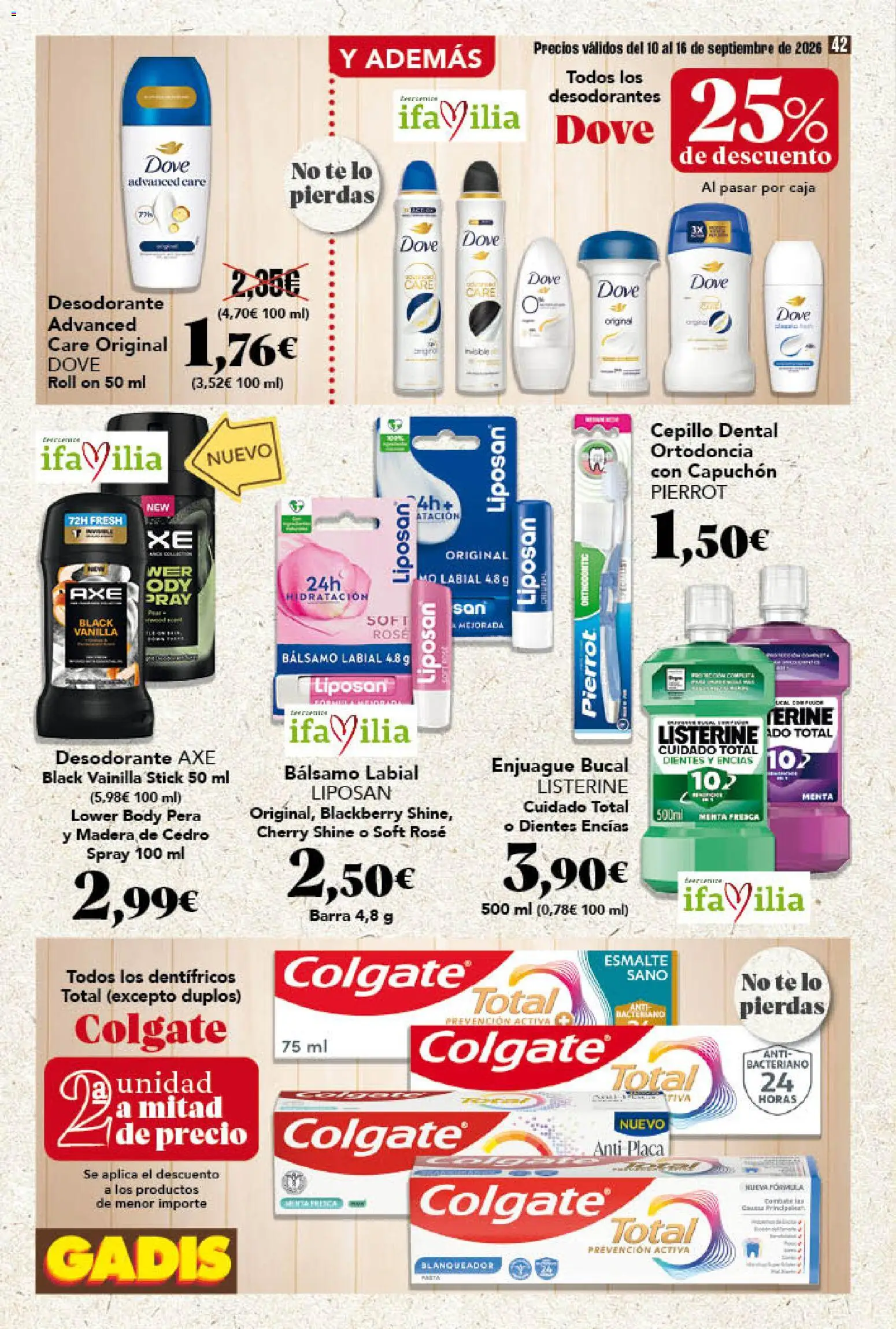 Gadis folleto │ válido desde el 10/09/2026 | Página: 42 | Productos: Desodorante, Té, Vainilla, Caja