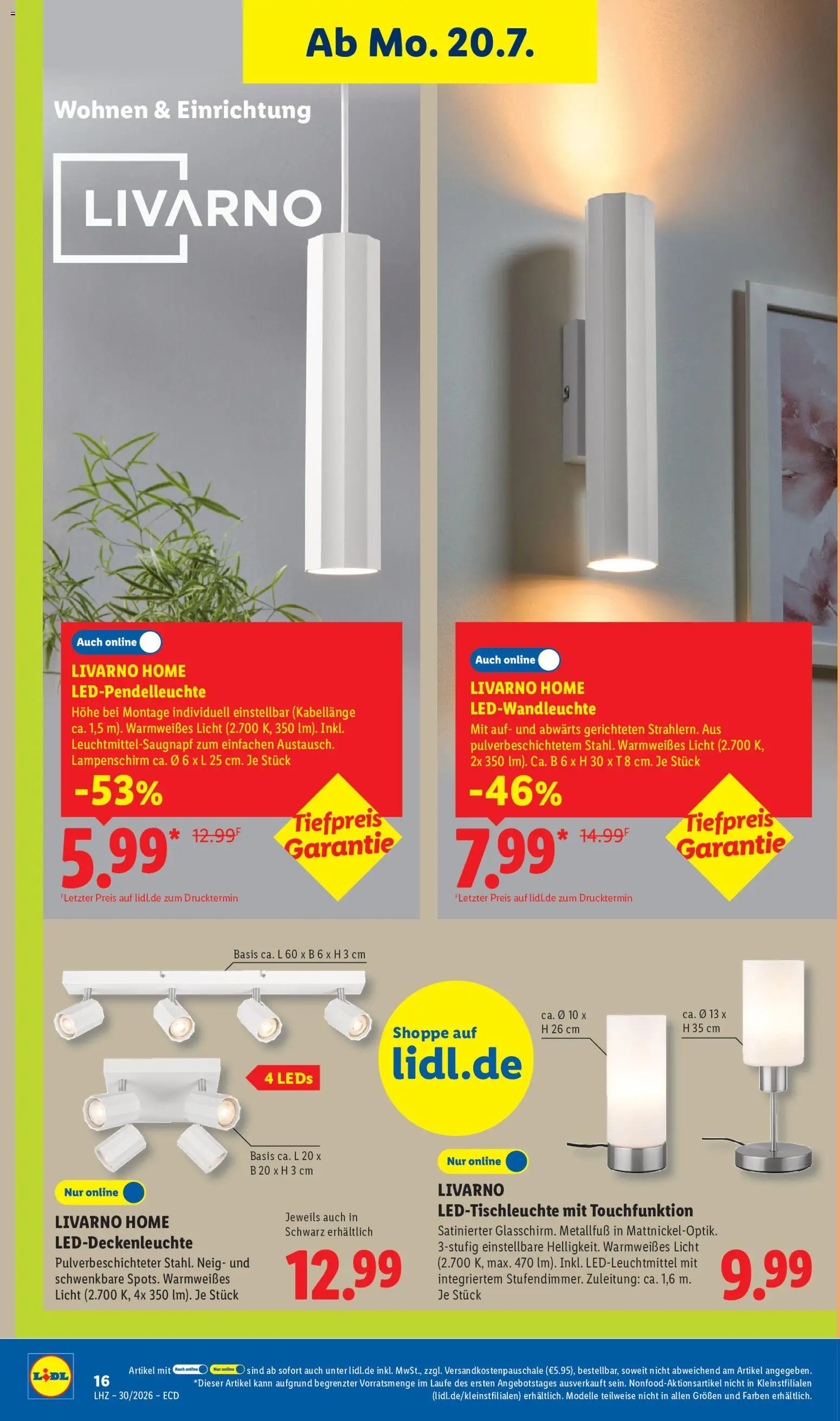 Lidl Prospekt – gültig ab 20.07.2026 | Seite: 14 | Produkte: Lampenschirm