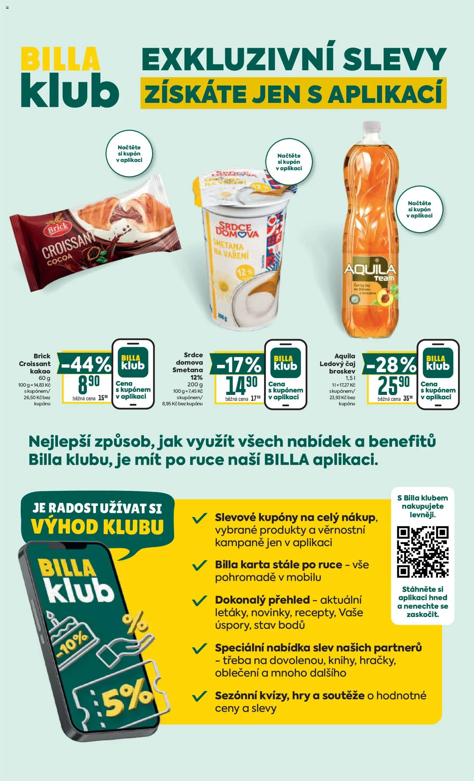 Billa Velký leták od 07.04.2026 | Strana: 32 | Produkty: Čaj, Croissant, Smetana na vaření, Aquila