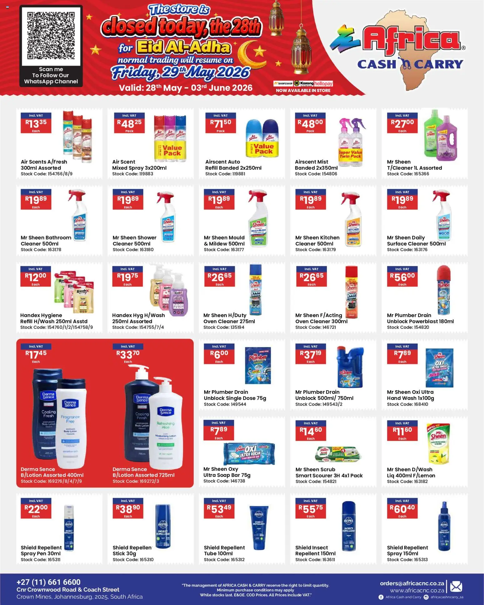 New Africa Cash & Carry catalogue – valid from 28.05.2026 | Page: 68 | Products: Shower, Pen, Stock, Soap