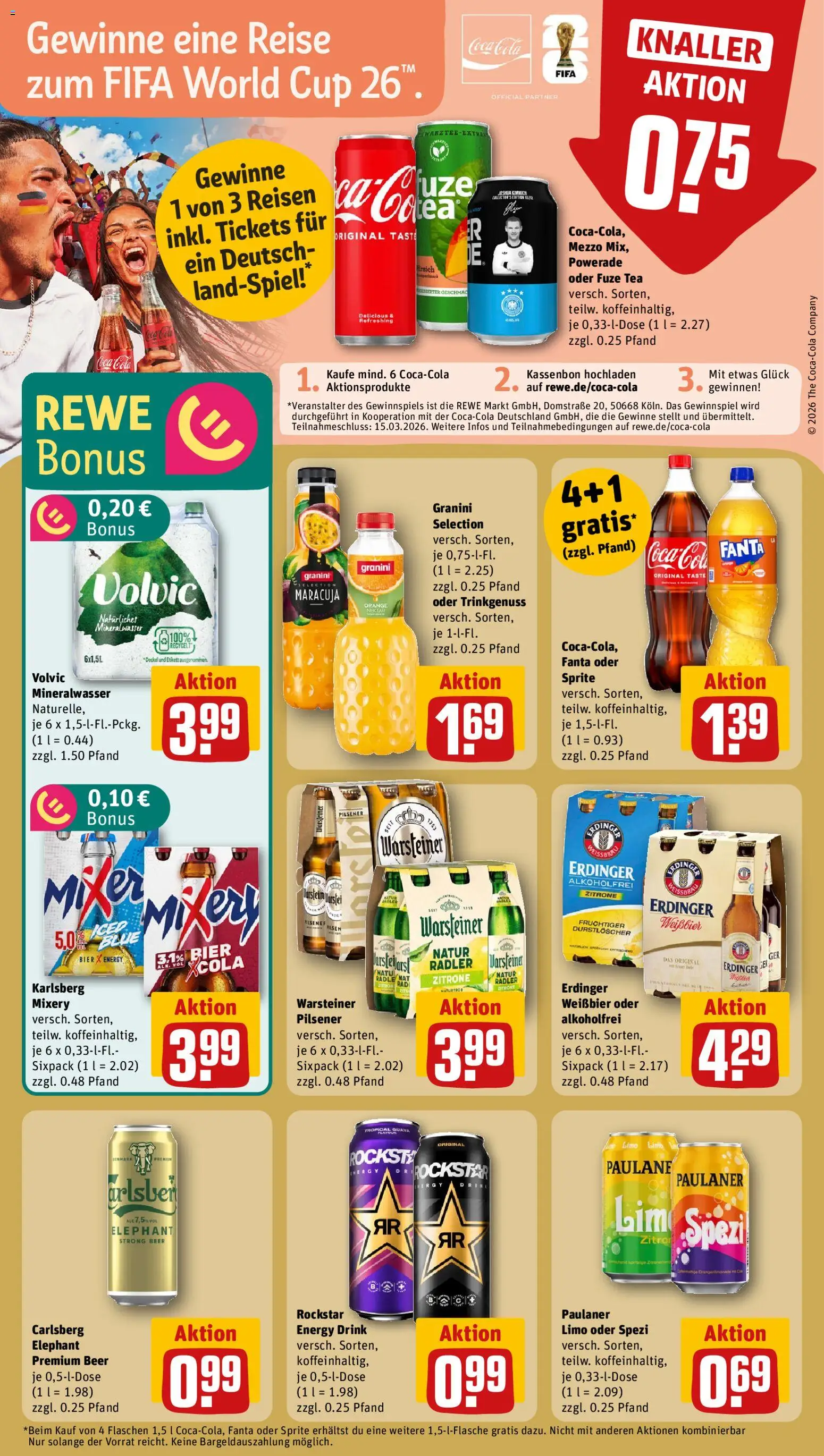 Rewe Prospekt 	 – gültig ab 23.02.2026 | Seite: 18 | Produkte: Coca cola, Fanta, Sprite, Granini