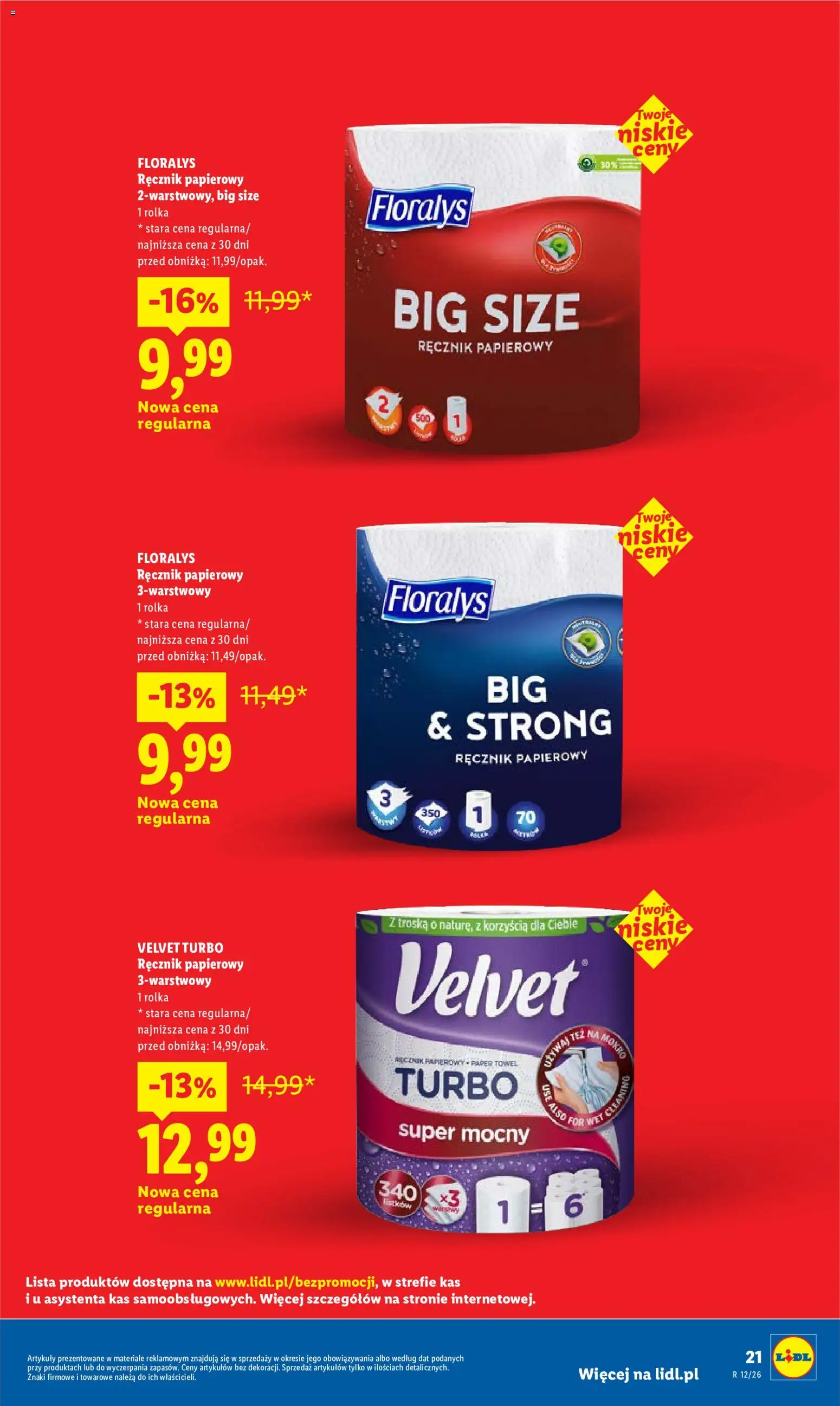 Lidl gazetka - Oszczędzaj każdego dnia od 09.05.2026 | Strona: 21 | Produkty: Ręcznik papierowy