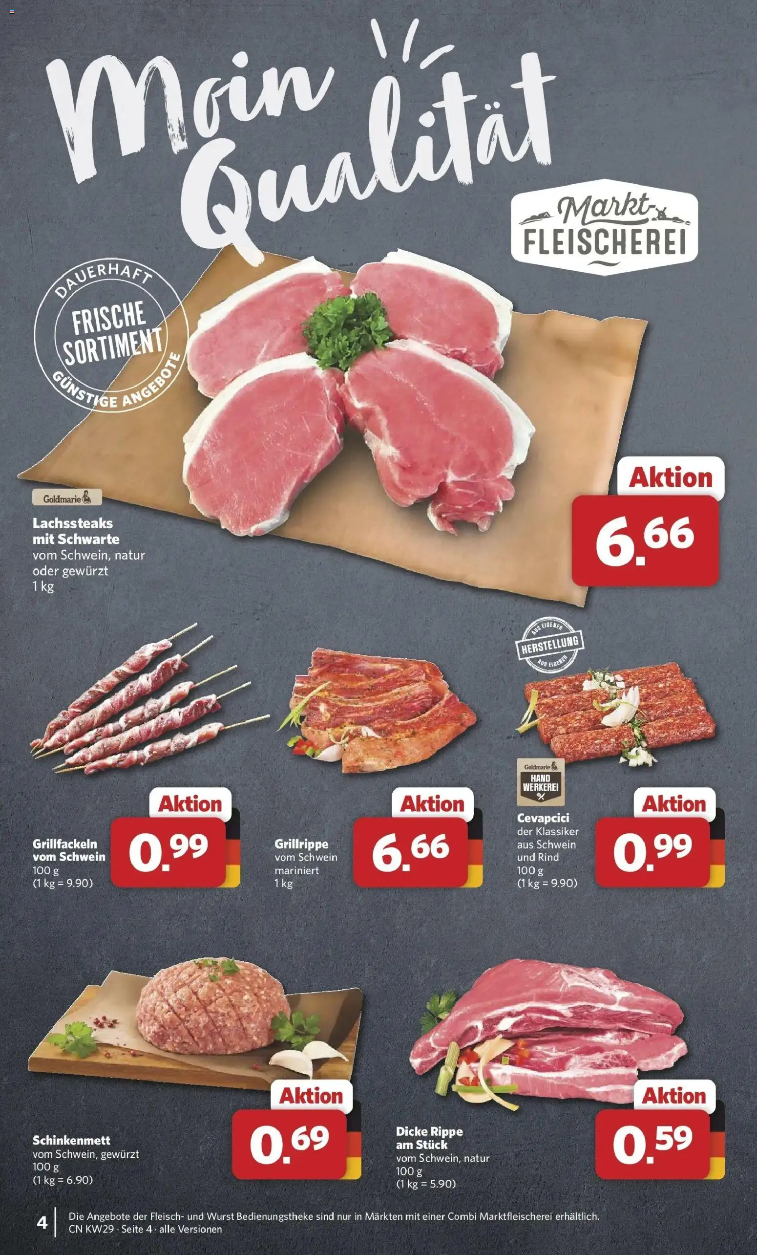 Combi Prospekt Altenbeken – gültig ab 13.07.2026 | Seite: 4 | Produkte: Cevapcici, Wurst, Fleisch