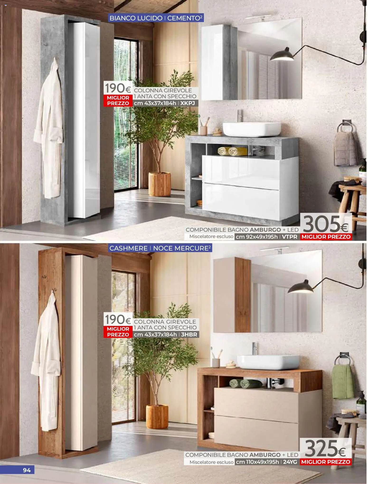 Volantino Mondo Convenienza del 01/07/2026 | Pagina: 96 | Prodotti: Miscelatore, Bagno, Specchio