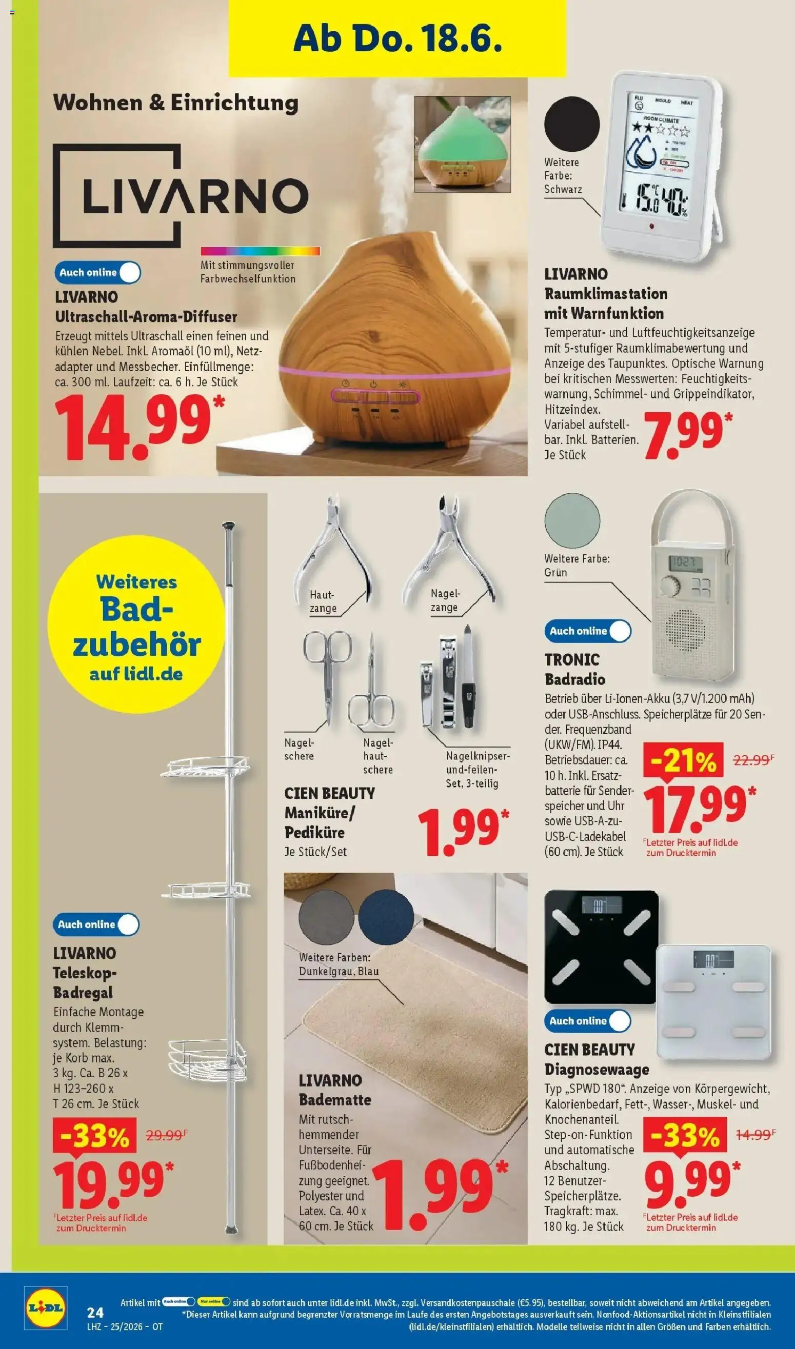 Lidl Prospekt Senftenberg – gültig ab 15.06.2026 | Seite: 42 | Produkte: Adapter, Batterie, Bad, Uhr