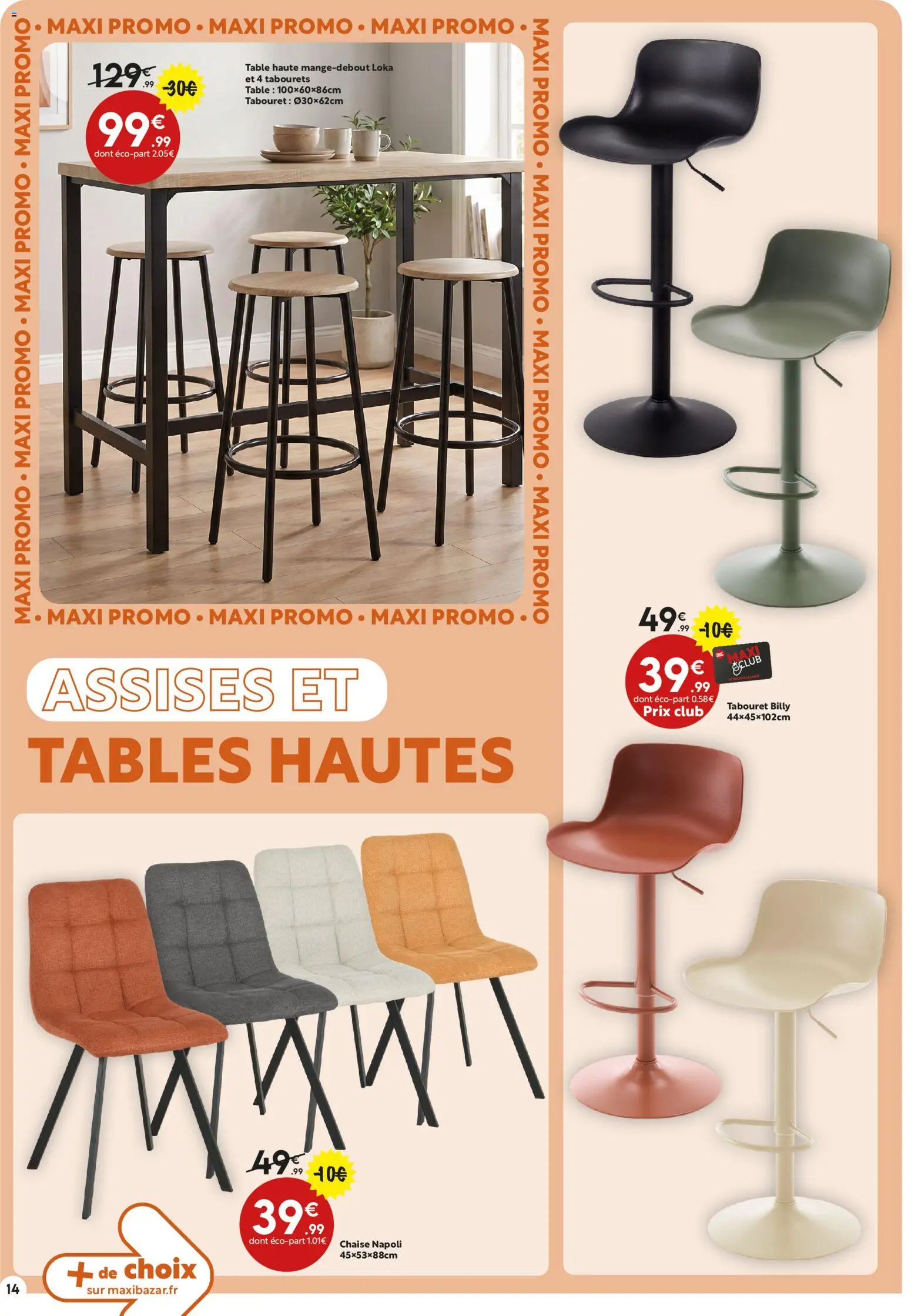 {H1} | Page: 14 | Produits: Table, Chaise