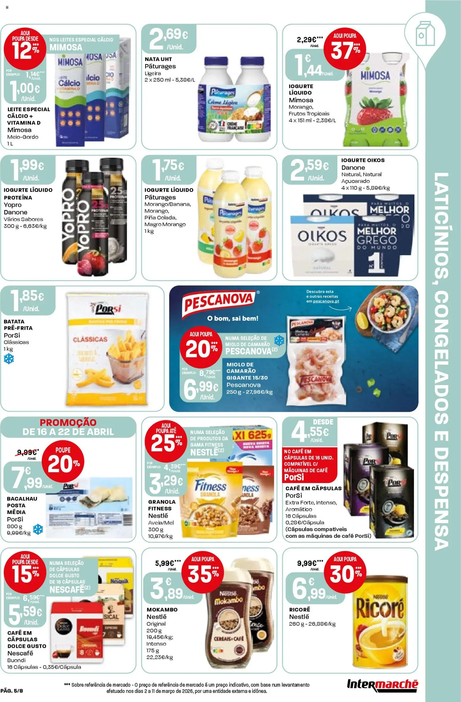 Intermarché Folheto Mini │ válido de 16.04.2026 | Página: 5 | Produtos: Cálcio, Iogurte, Nestlé, Nata