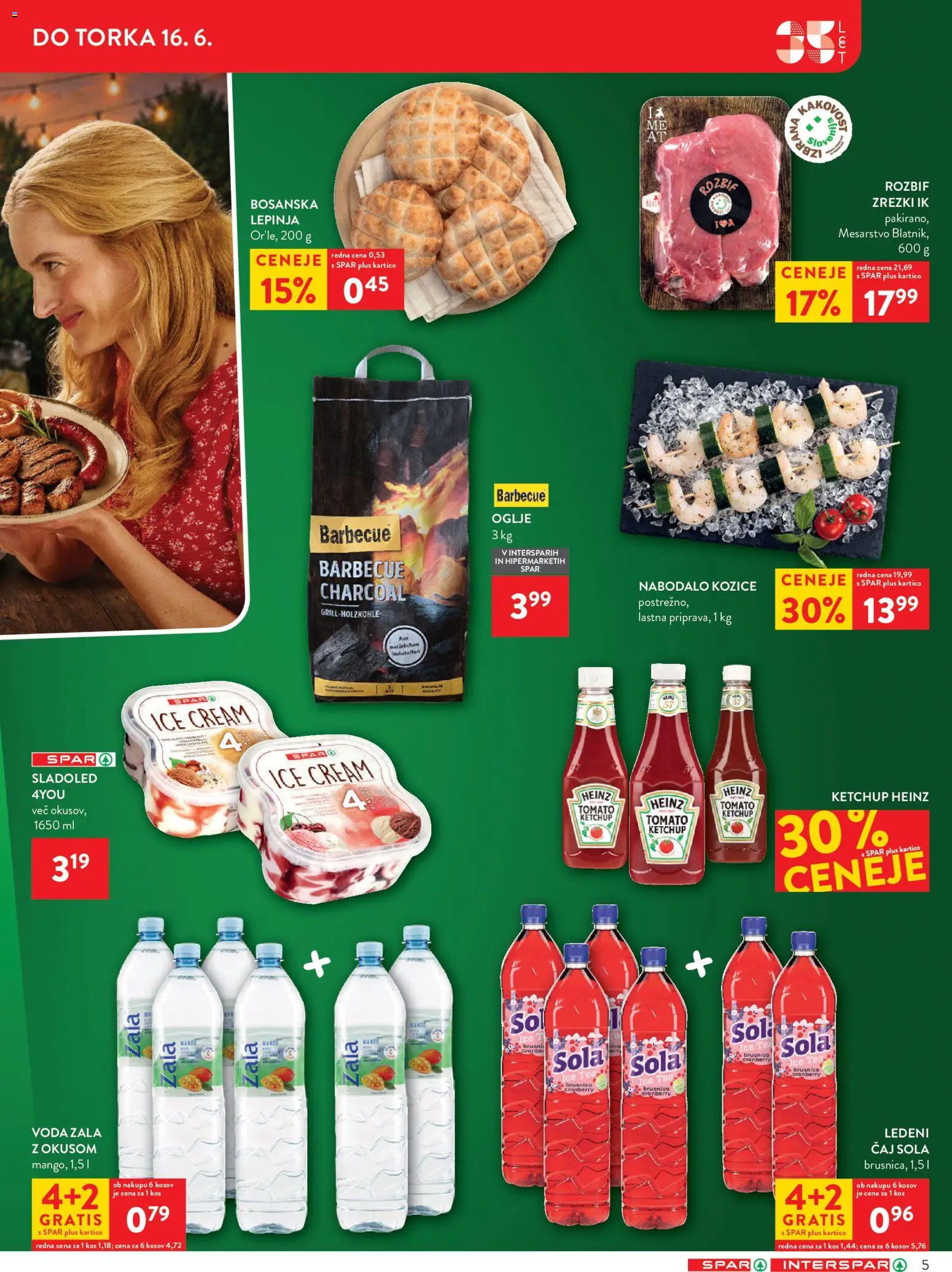 Novi Spar katalog ponudbe – veljaven od 10.06.2026 | Stran: 5 | Izdelki: Kozice, Kos, Zrezki, Voda
