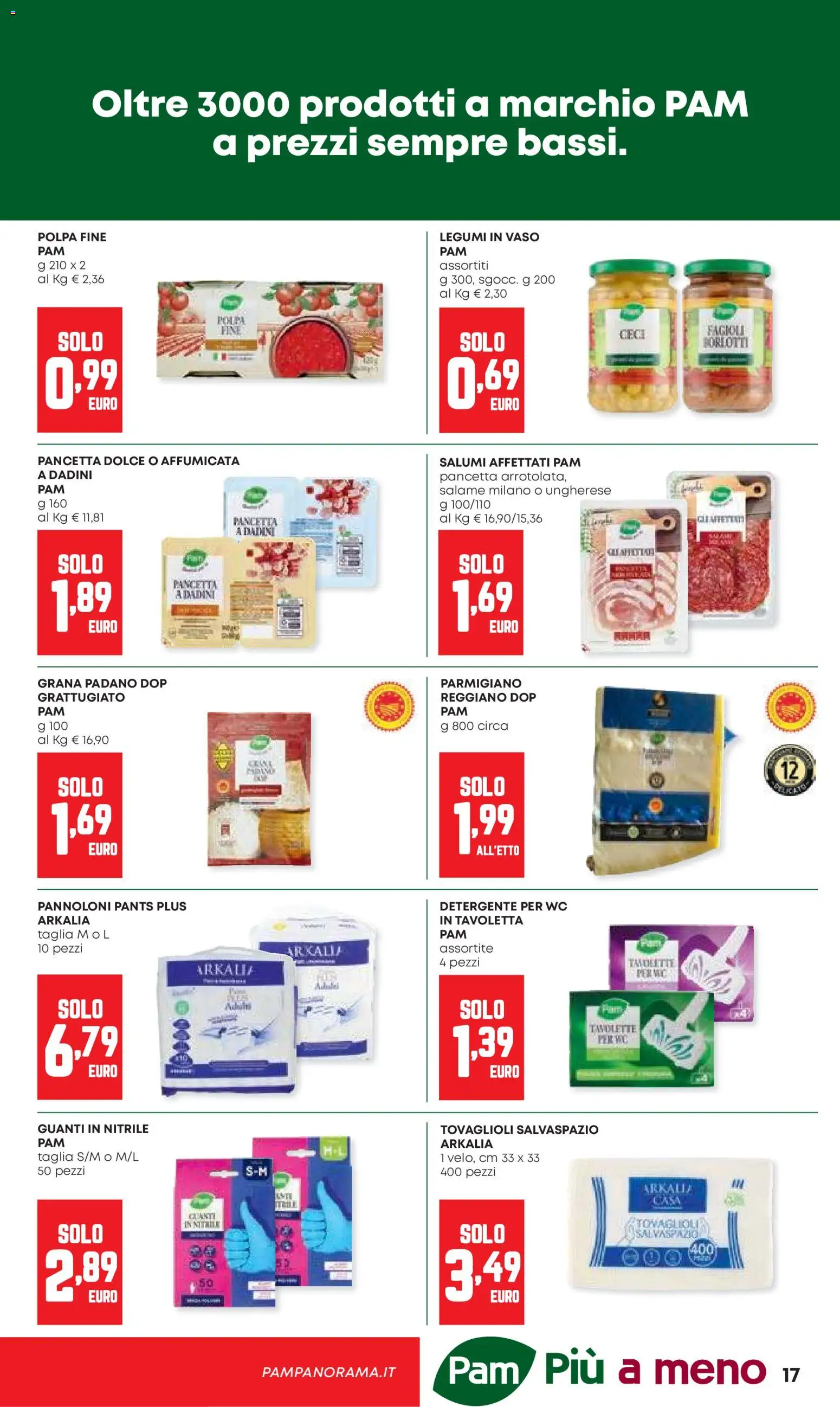 Volantino Panorama del 30/07/2026 | Pagina: 17 | Prodotti: detergente per WC, Pancetta, Grana Padano, Parmigiano