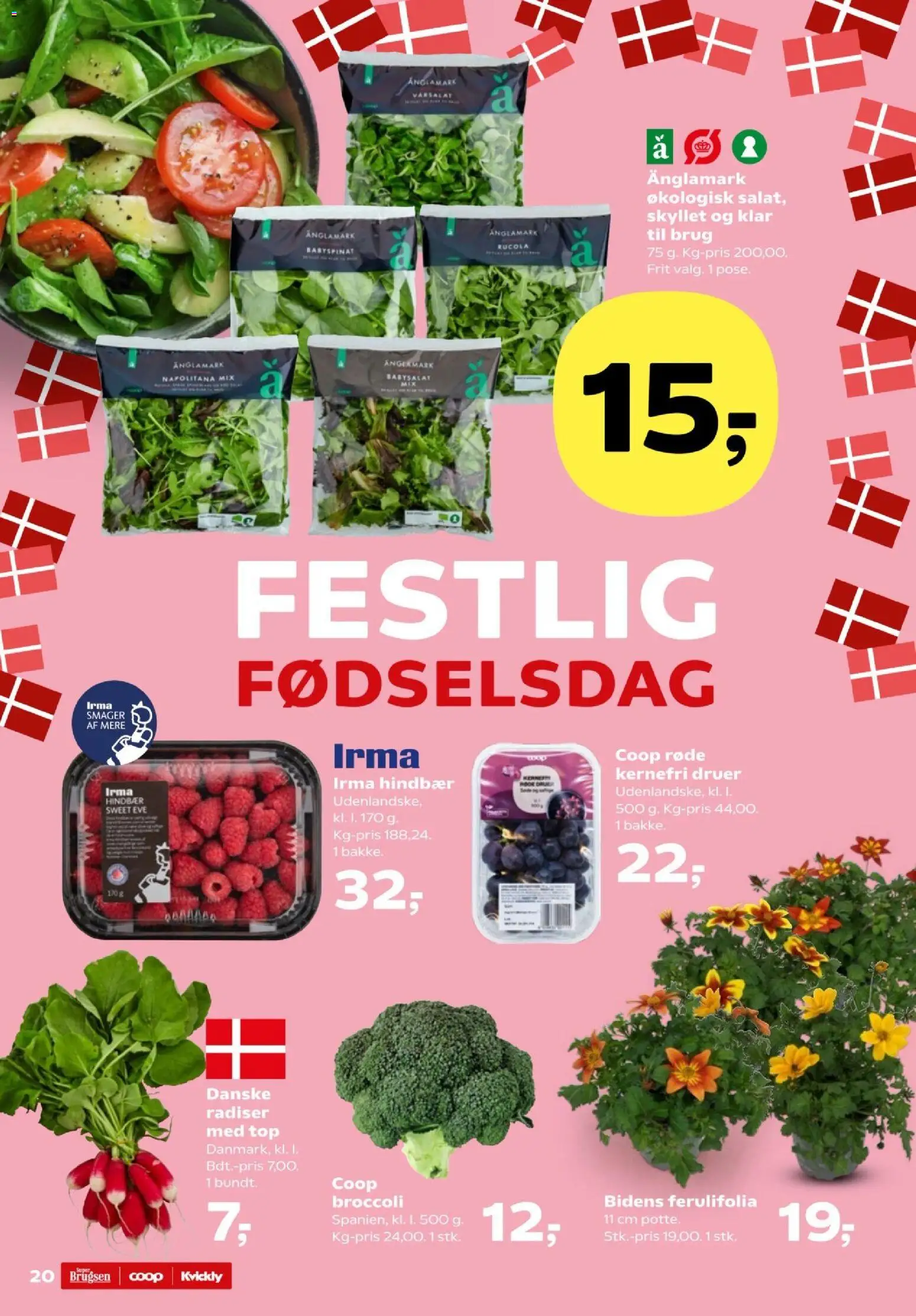 Kvickly tilbudsavis – gyldig fra 22.05.2026 | Side: 24 | Produkter: Radiser, Broccoli, Hindbær