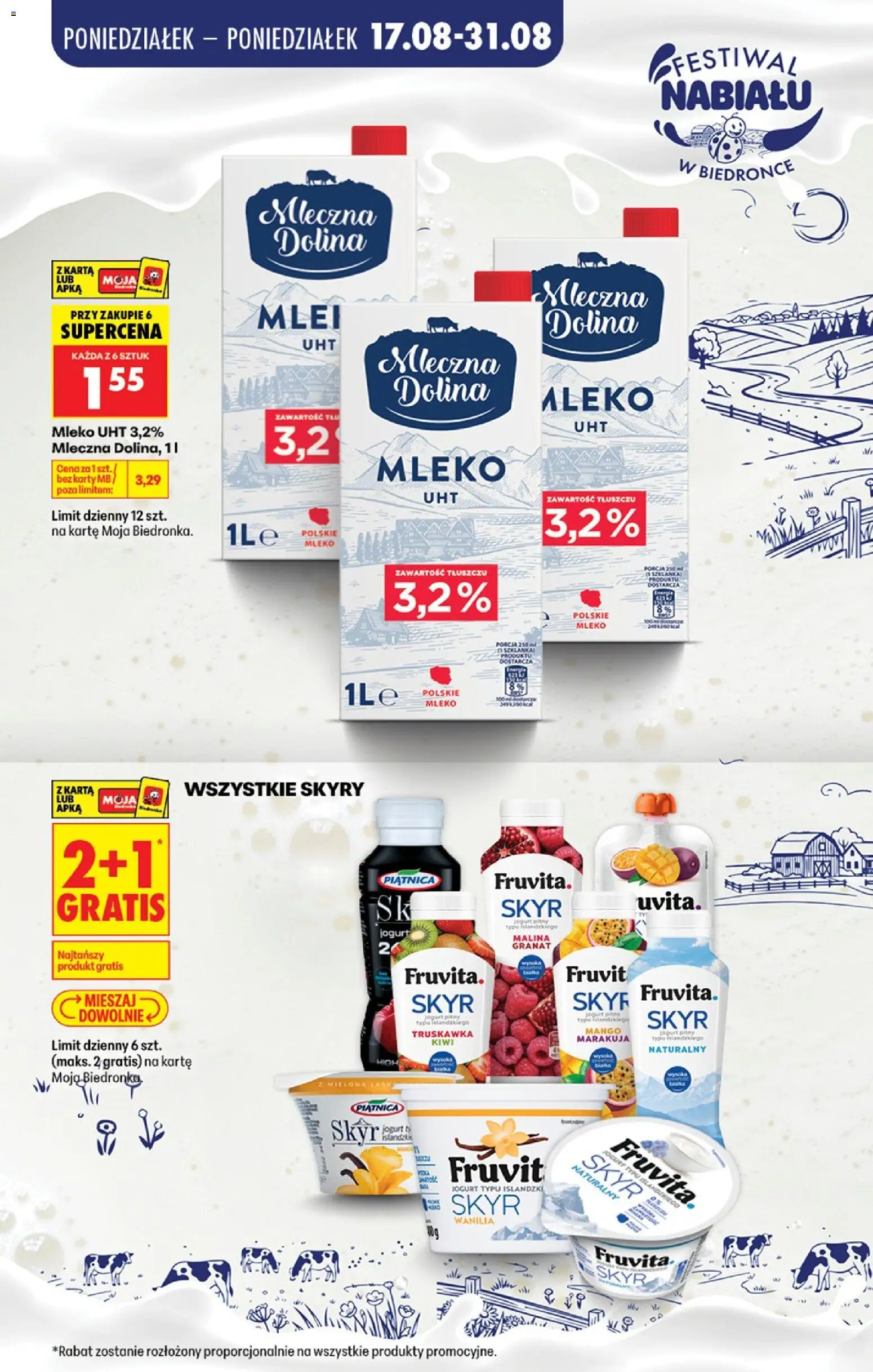 Biedronka gazetka - Festiwal nabiału od 18.08.2026 | Strona: 6 | Produkty: Szklanka, Mango, Malina, Jogurt typu islandzkiego