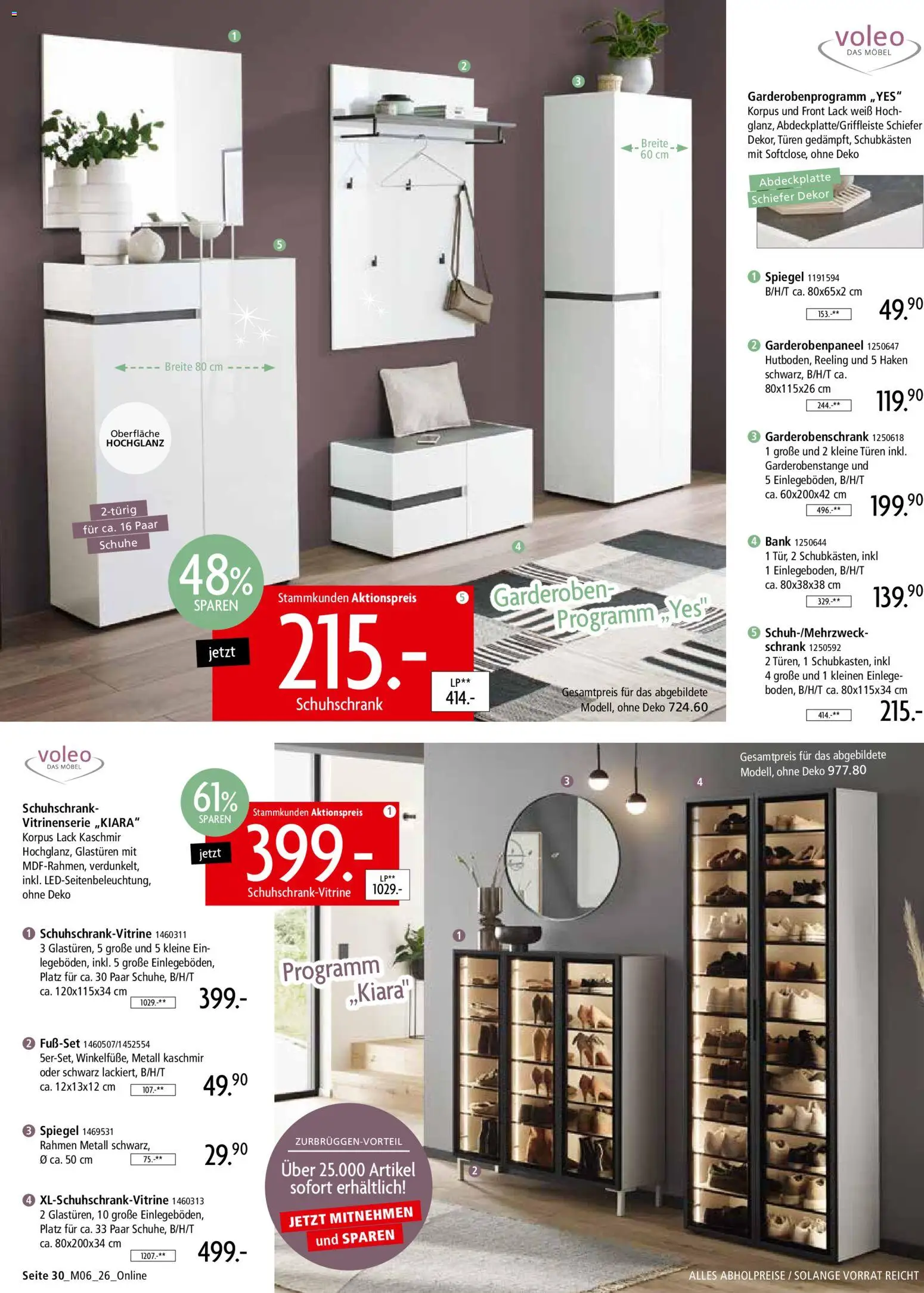 Zurbrüggen Z2-unschlagbar günstig – gültig ab 01.05.2026 | Seite: 30 | Produkte: Schrank, Spiegel, Garderobenschrank