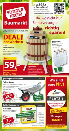 Sonderpreis Baumarkt Prospekt ab 04.07.2026 gültig