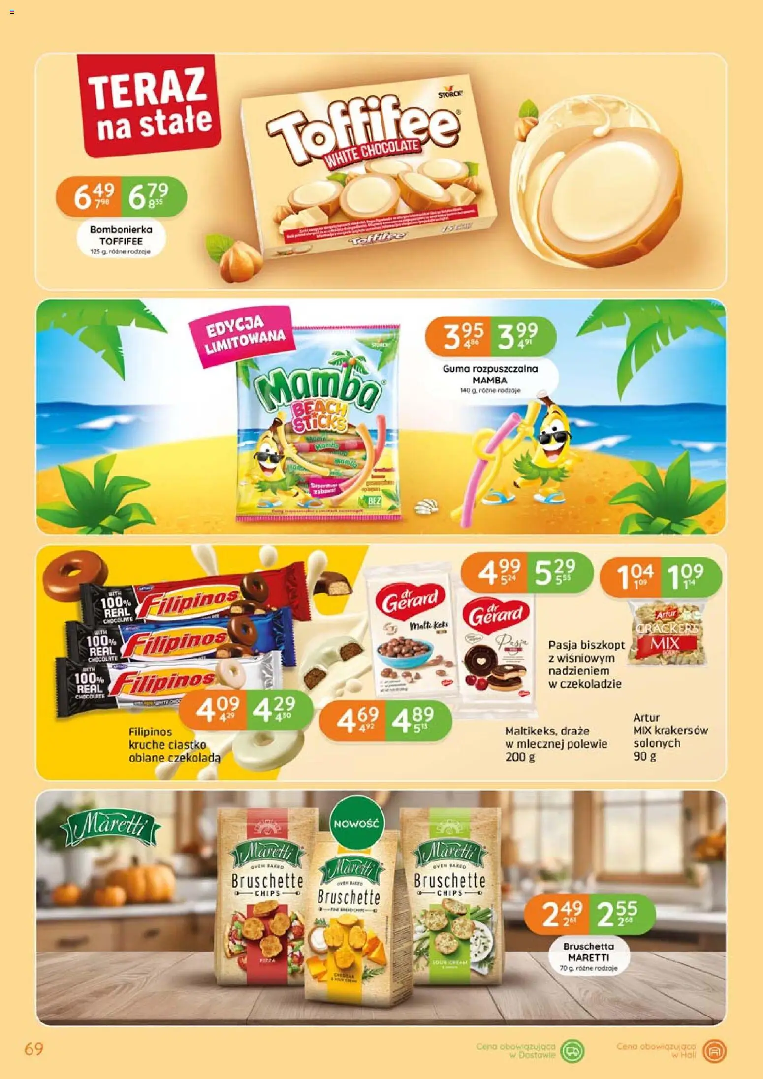 Eurocash gazetka od 20.08.2026 | Strona: 69 | Produkty: Bombonierka, Toffifee, Bruschetta, Czekolada