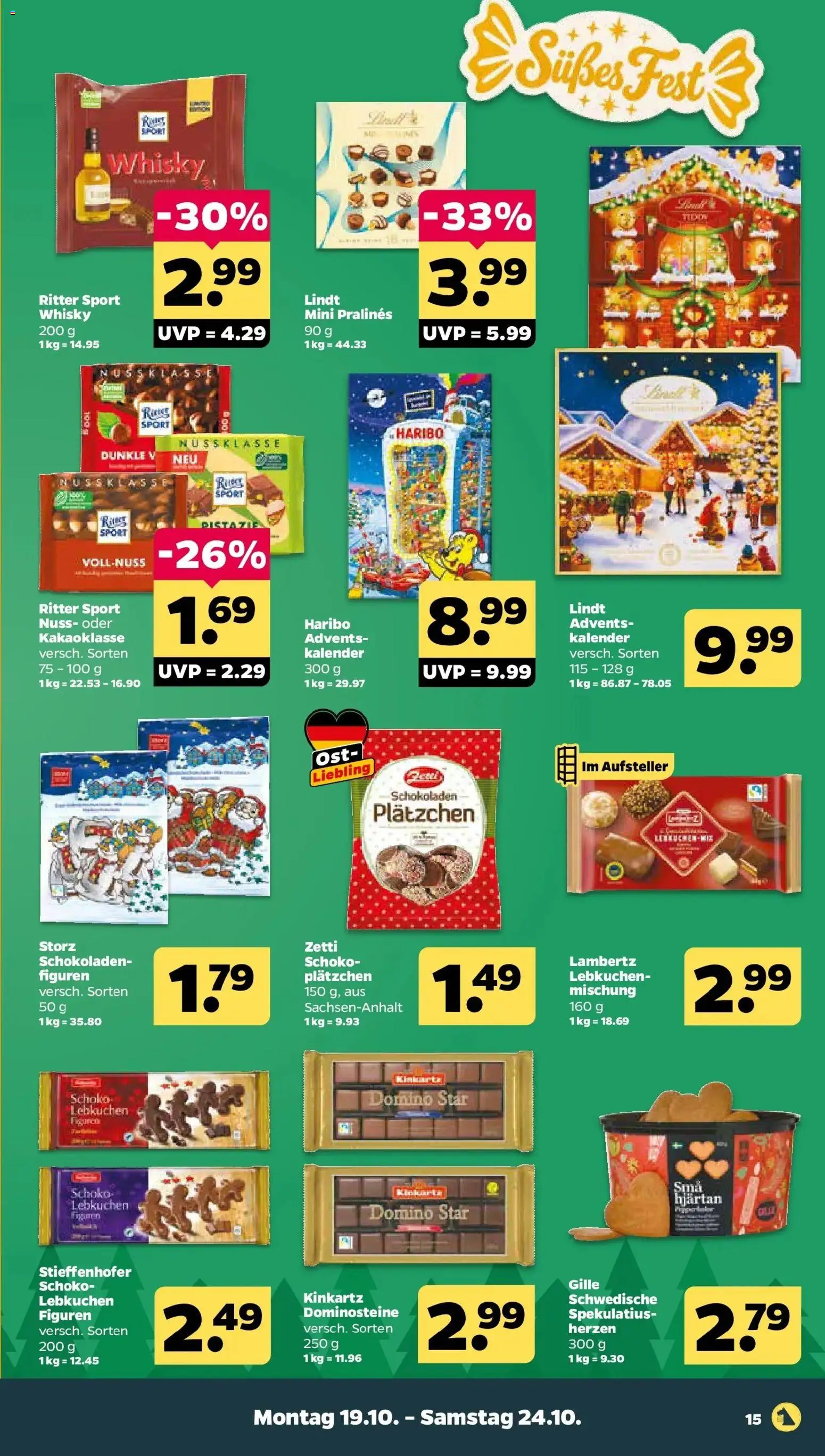 Netto Aktueller Prospekt ab 19.10.2026 → Angebote nächste Woche | Seite: 17 | Produkte: Whisky, Haribo, Ritter sport, Lindt