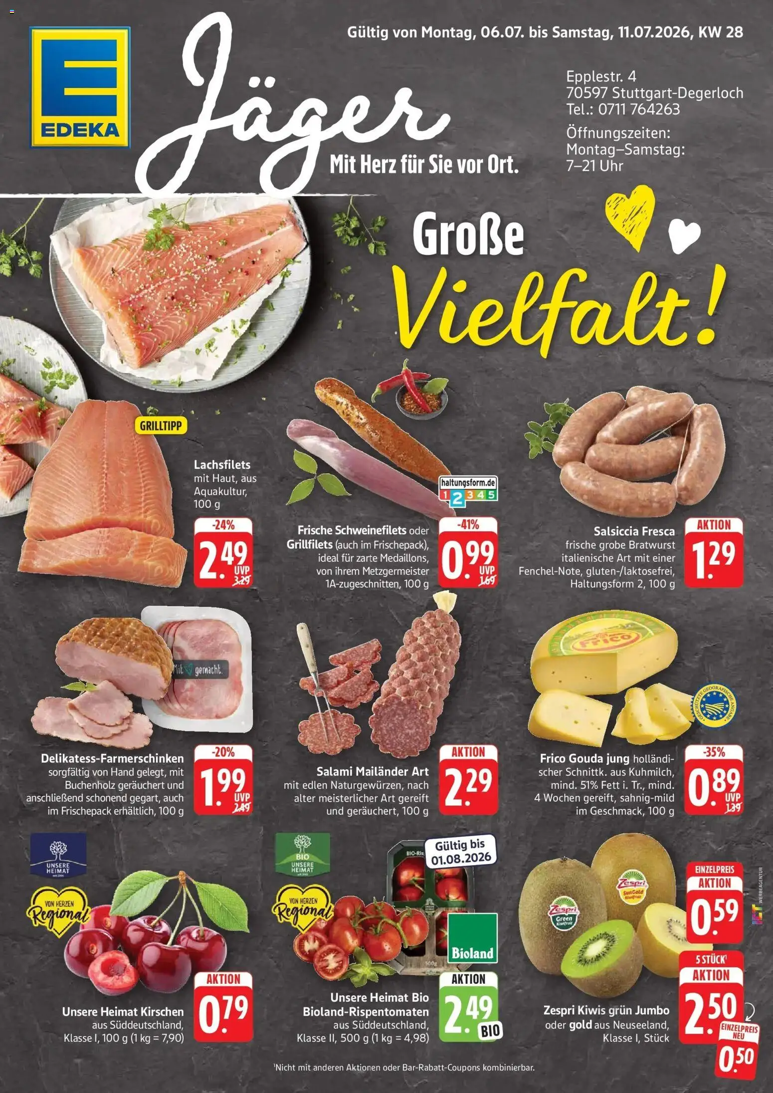 Edeka - EDEKA: Wochenangebote – gültig ab 05.07.2026 | Seite: 1 | Produkte: Gouda, Bratwurst, Kirschen, Salami