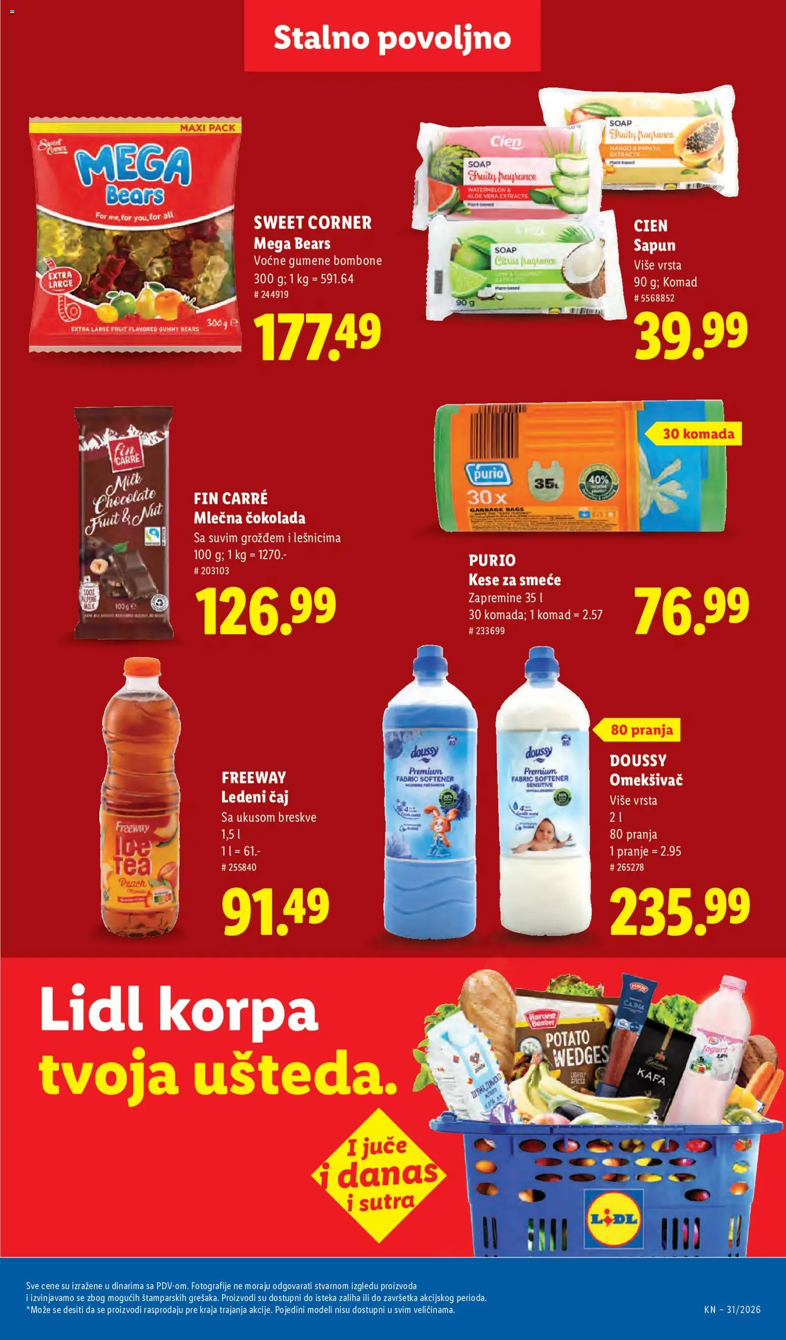Lidl katalog - važi od 30.07.2026 | Strana: 39 | Proizvode: Bombone, Aloe vera, Čokolada, Mlečna čokolada