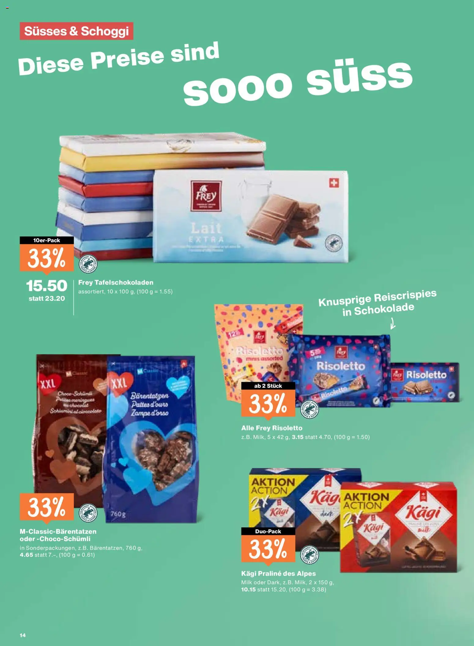 Migros aktionen – gültig ab 03.09.2026 | Seite: 14 | Produkte: Snacks, Schokolade