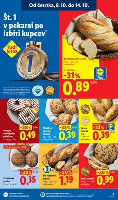 Lidl katalog akcije – veljaven od 08.10.2026 | Stran: 5 | Izdelki: Med, Štručka, Kruh