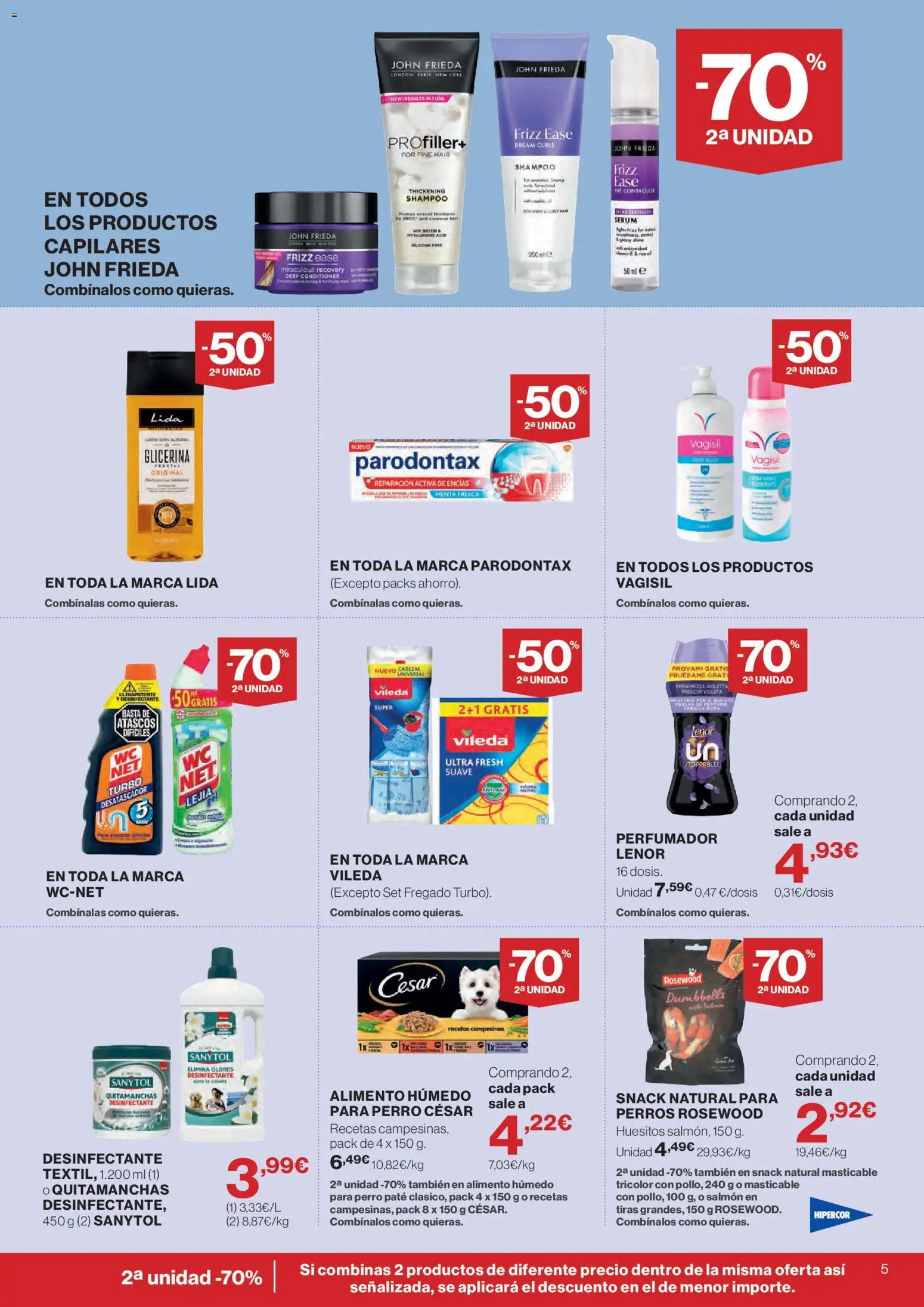 Hipercor catálogo │ válido desde el 24/09/2026 | Página: 5 | Productos: Quitamanchas, Sérum, Paté, Salmón