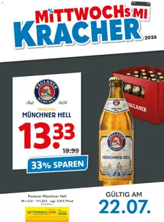 Getränkeland Mittwochs Kracher ab 22.07.2026 gültig