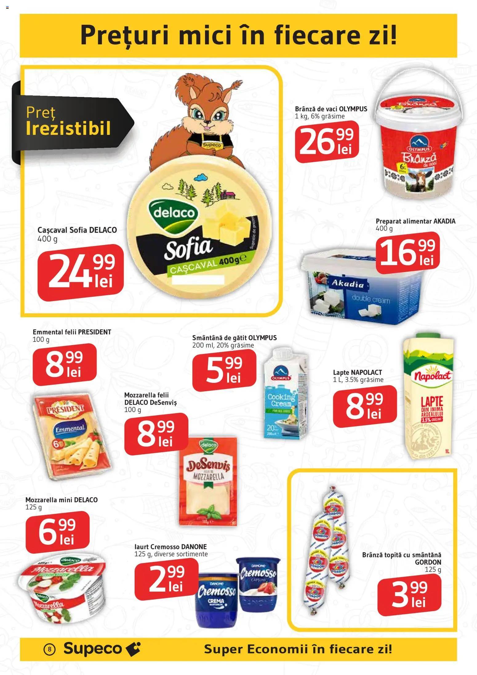 Noul catalog Supeco – valabil de la 25.06.2026 | Pagină: 8 | Produse: Light Kedi Konservesi, Cașcaval, Mici, Brânză