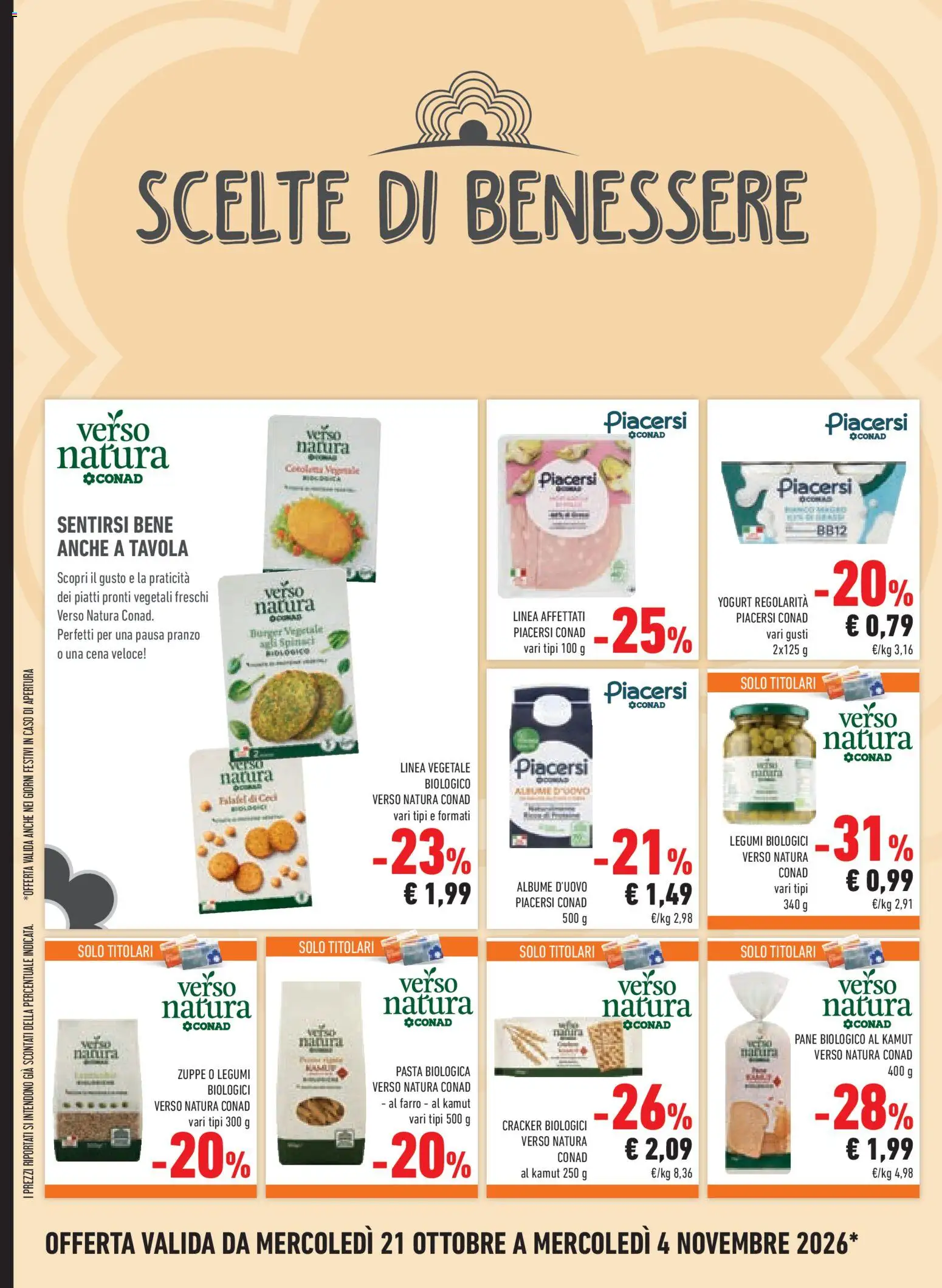 Volantino Conad del 21/10/2026 | Pagina: 18 | Prodotti: Legumi, Pane, Zuppe, Pasta