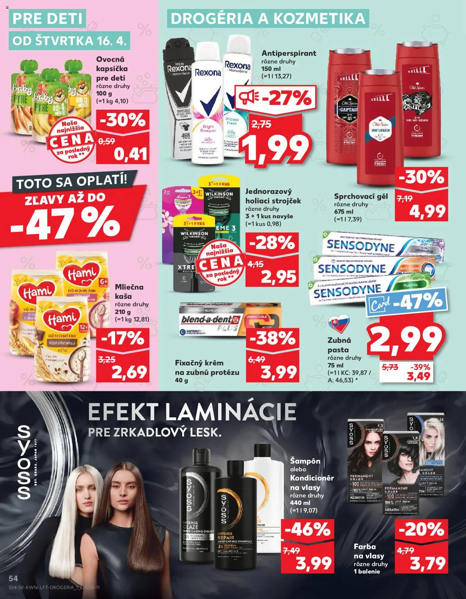 Nové Kaufland akcie – leták je platný od 16.04.2026 | Strana: 54 | Produkty: Strojček, Holiaci strojček, Krém