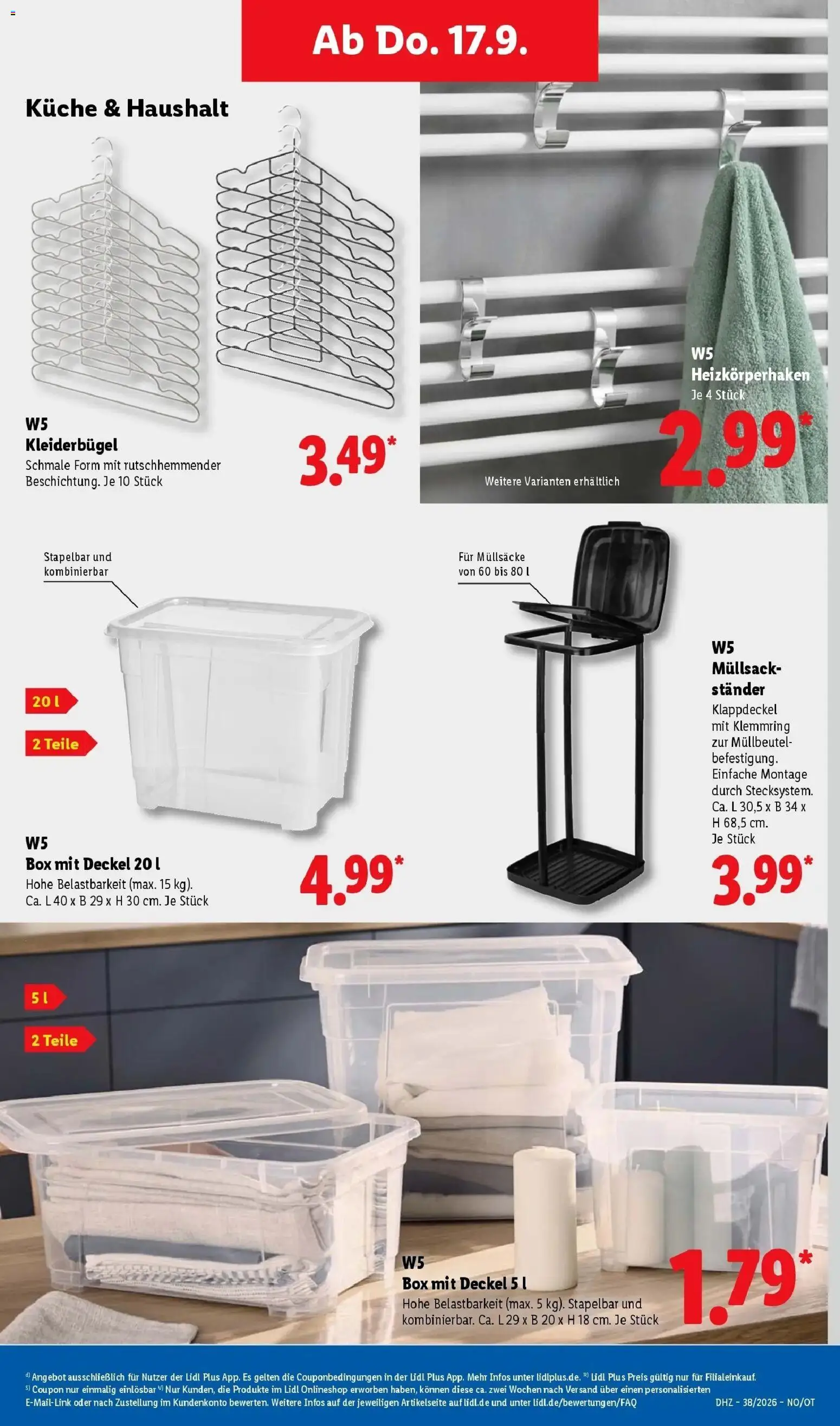 Lidl Prospekt Bad Rothenfelde (ab 14.09.2026) zum Blättern » Angebote | Seite: 55 | Produkte: Box, Küche, Kleiderbügel