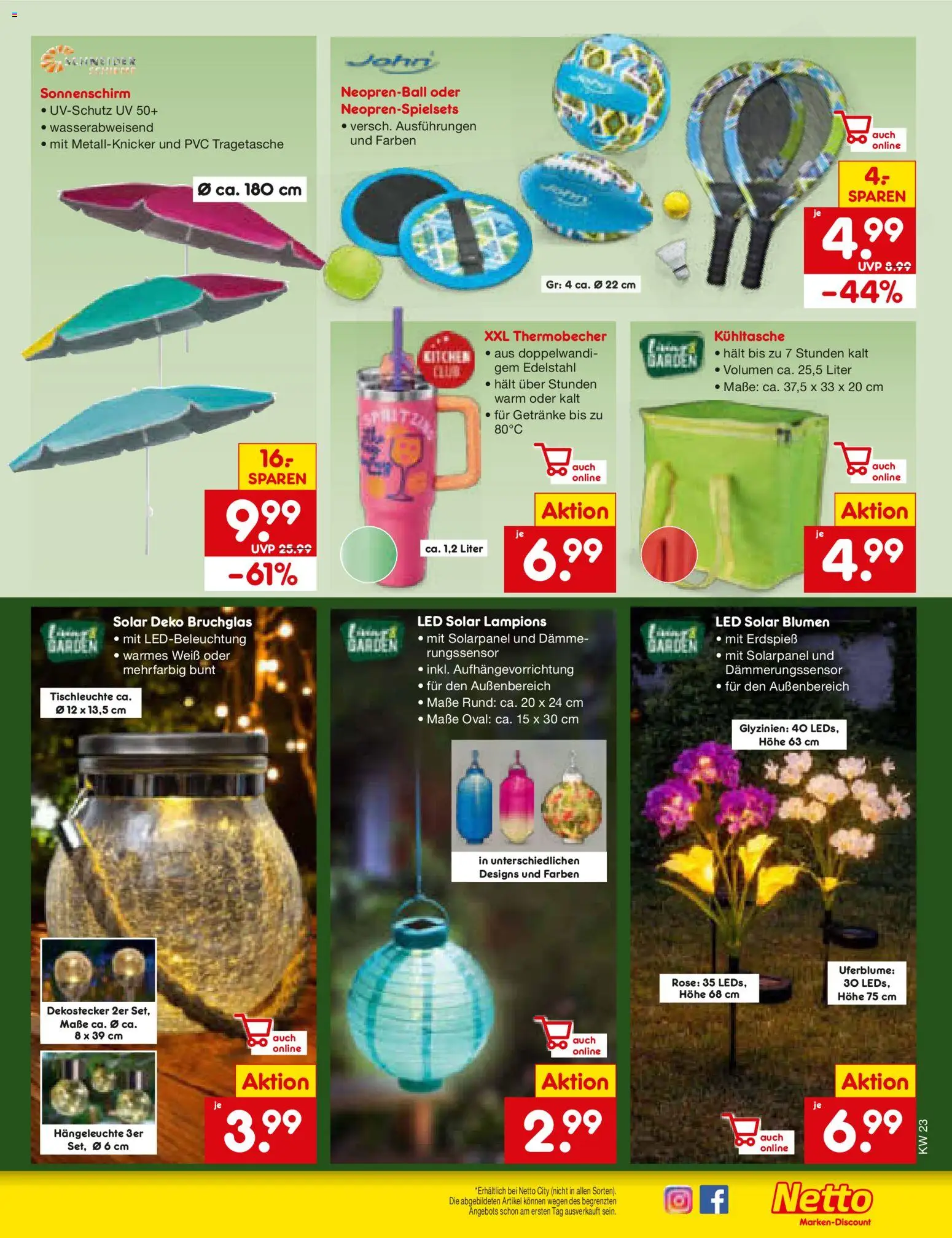 Netto Marken-Discount Prospekt – gültig ab 01.06.2026 | Seite: 39 | Produkte: Blumen, Sonnenschirm