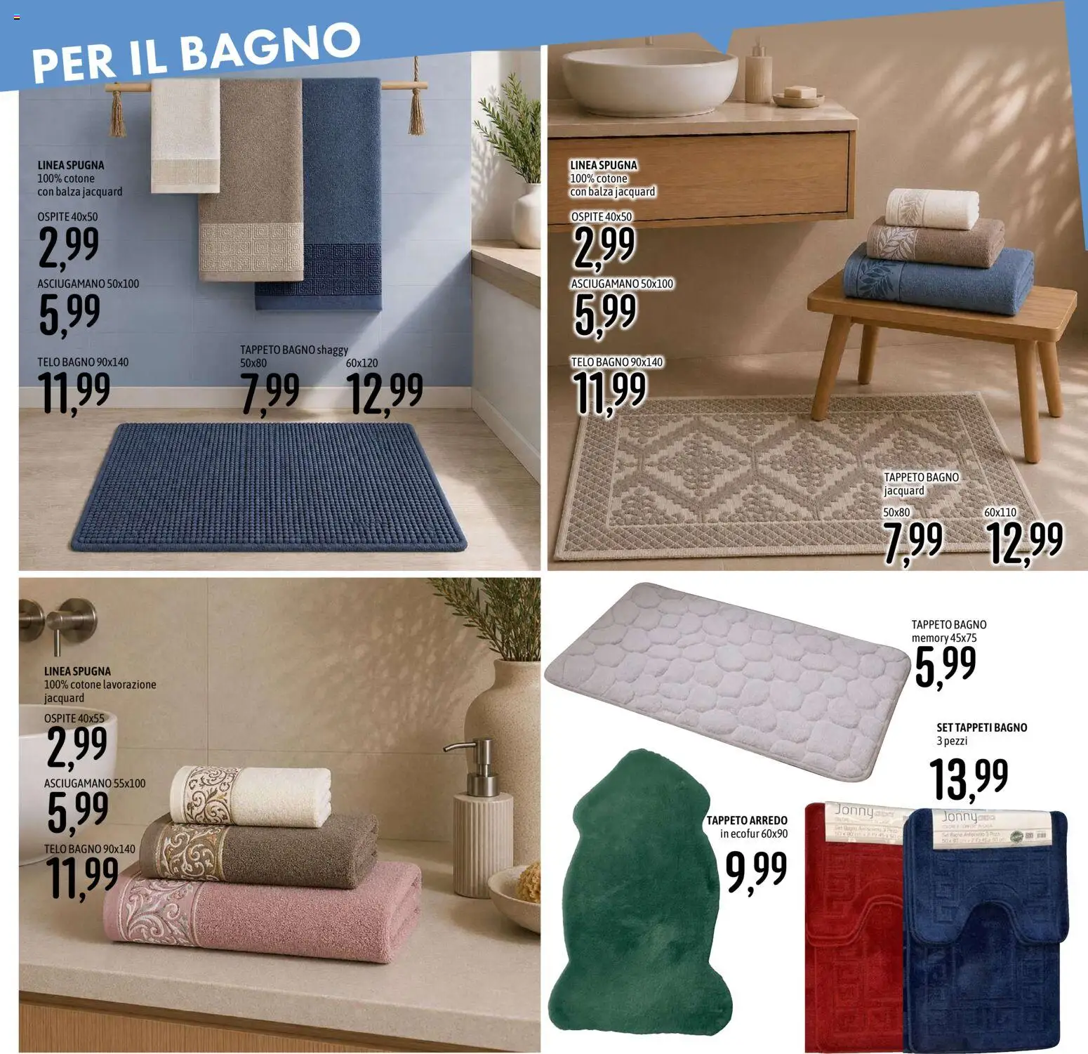 Volantino Emisfero del 10/09/2026 | Pagina: 32 | Prodotti: Spugna, Asciugamano, Bagno, Tappeto