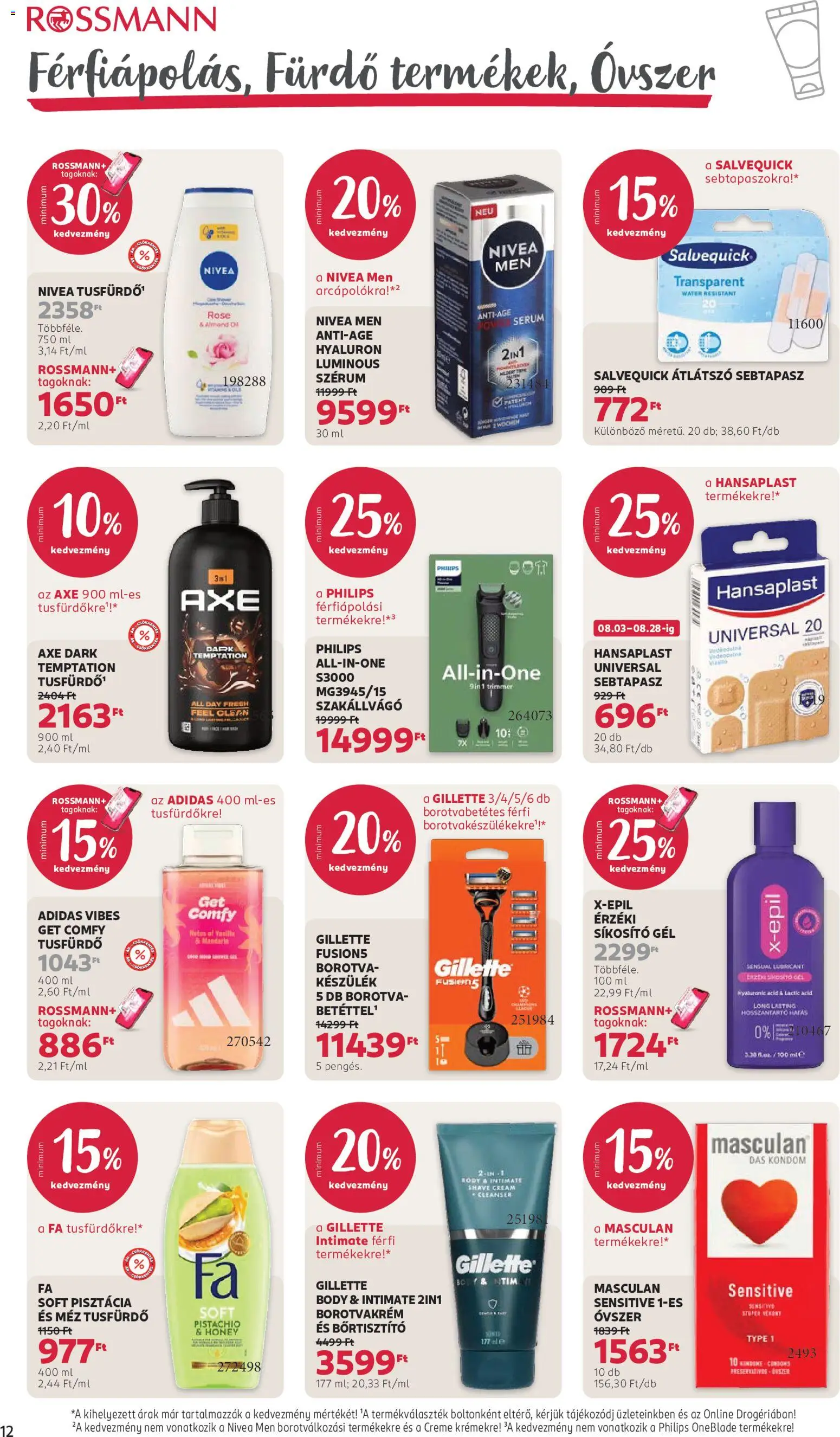 Rossmann akciós ujság - amely érvényes a következő dátumtól: 2026.08.17. | Oldal: 14 | Termékek: Adidas, Trimmer, Rosé, Szérum