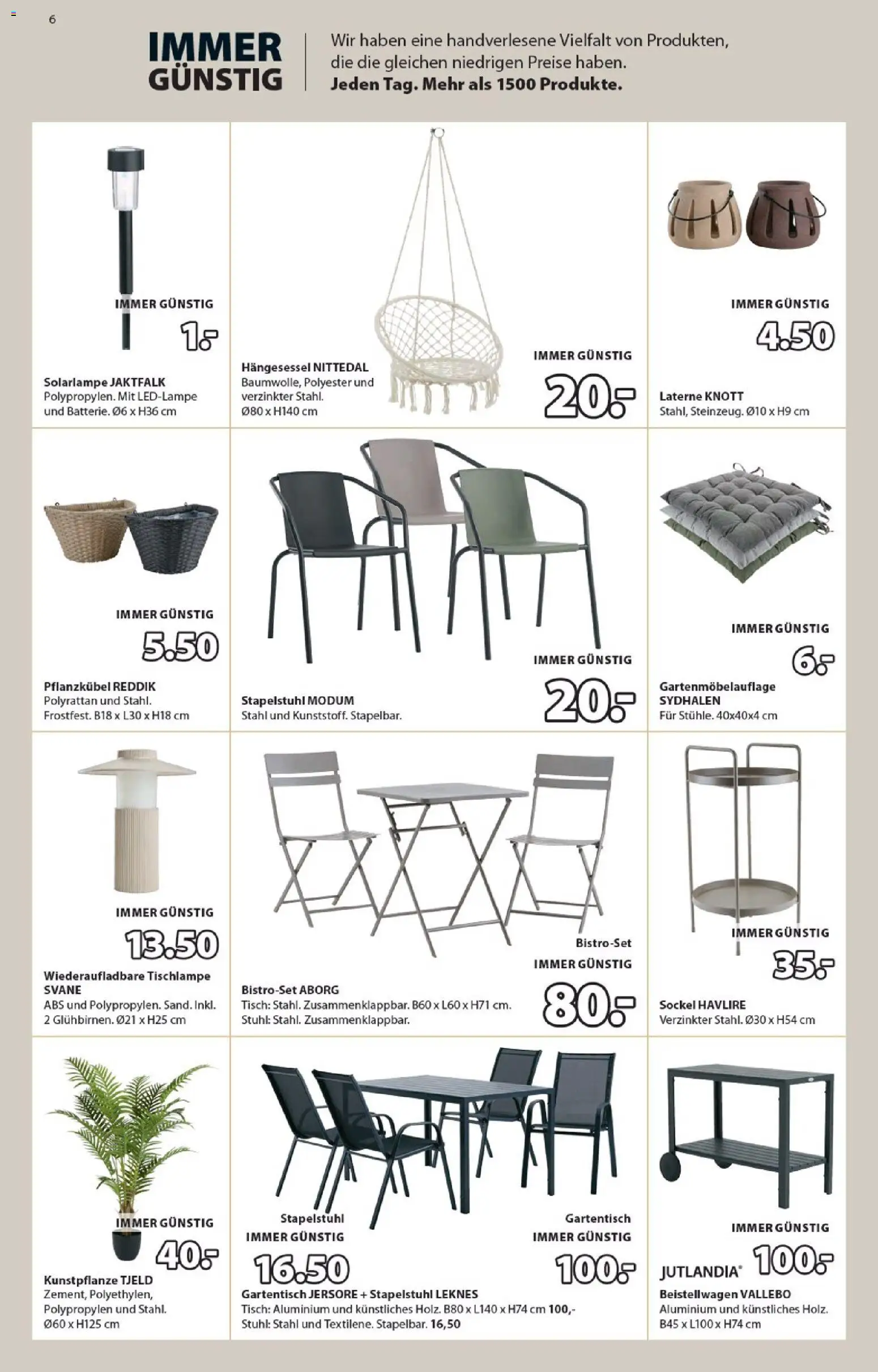 JYSK Prospekt aktuell gültig ab 10.06.2026 | Seite: 6 | Produkte: Tisch, Stuhl
