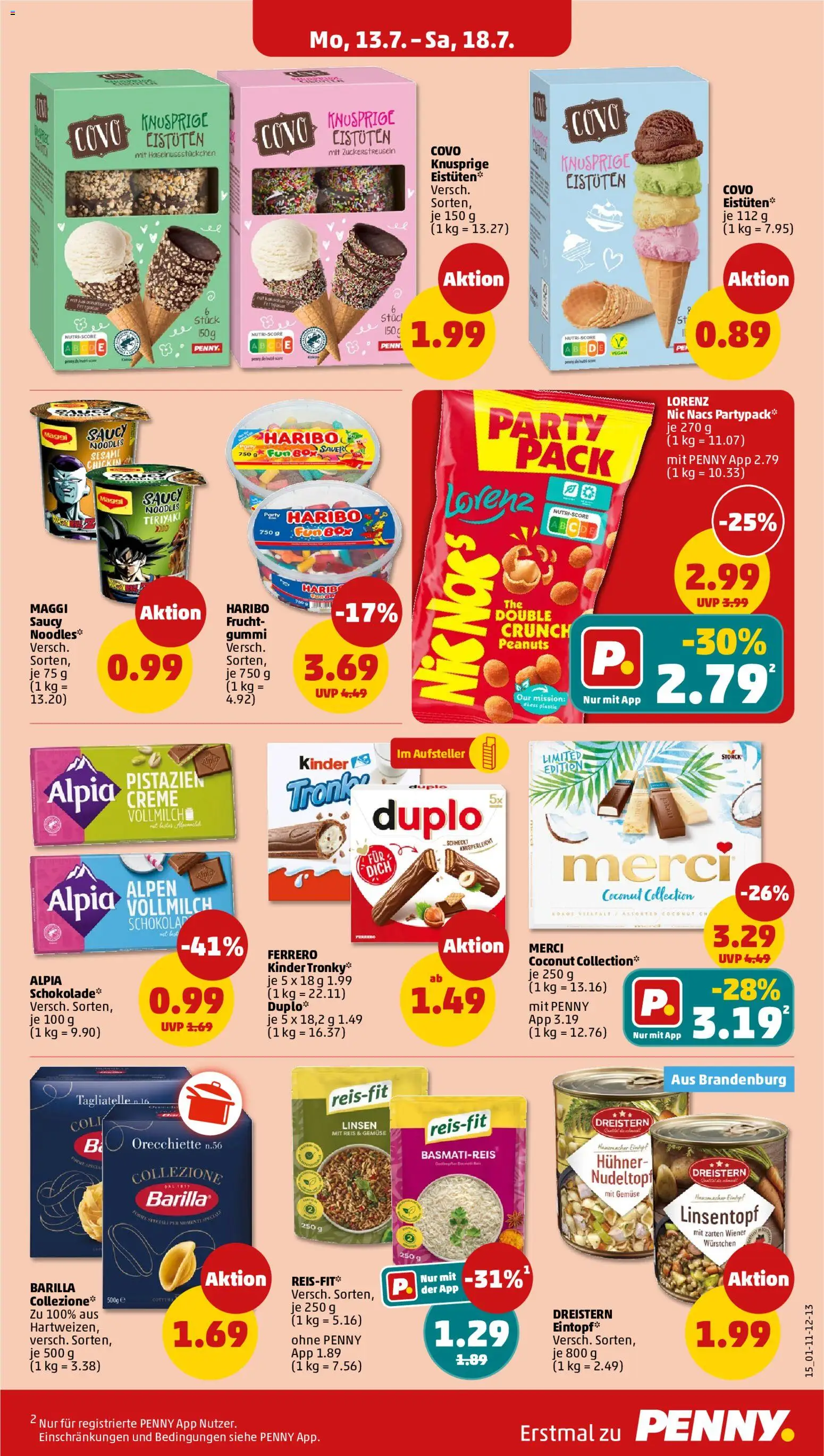 Penny Prospekt – gültig ab 13.07.2026 | Seite: 17 | Produkte: Merci, Barilla, Box, Gemüse