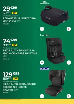 Feu Vert - Prévisualisation de Feu Vert catalogue valide à partir de 29/07/2026 | Page: 5 | Produits: Ceinture, Rehausseur isofix, Rehausseur, Siège auto