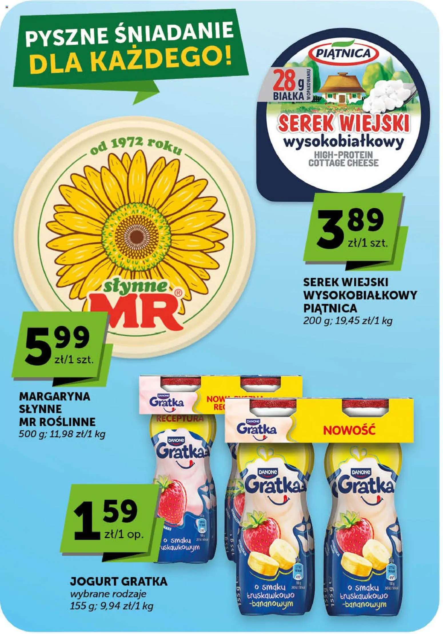ABC gazetka - Minimarket od 14.05.2026 | Strona: 10 | Produkty: Serek, Serek wiejski, Margaryna, Serek wiejski wysokobiałkowy