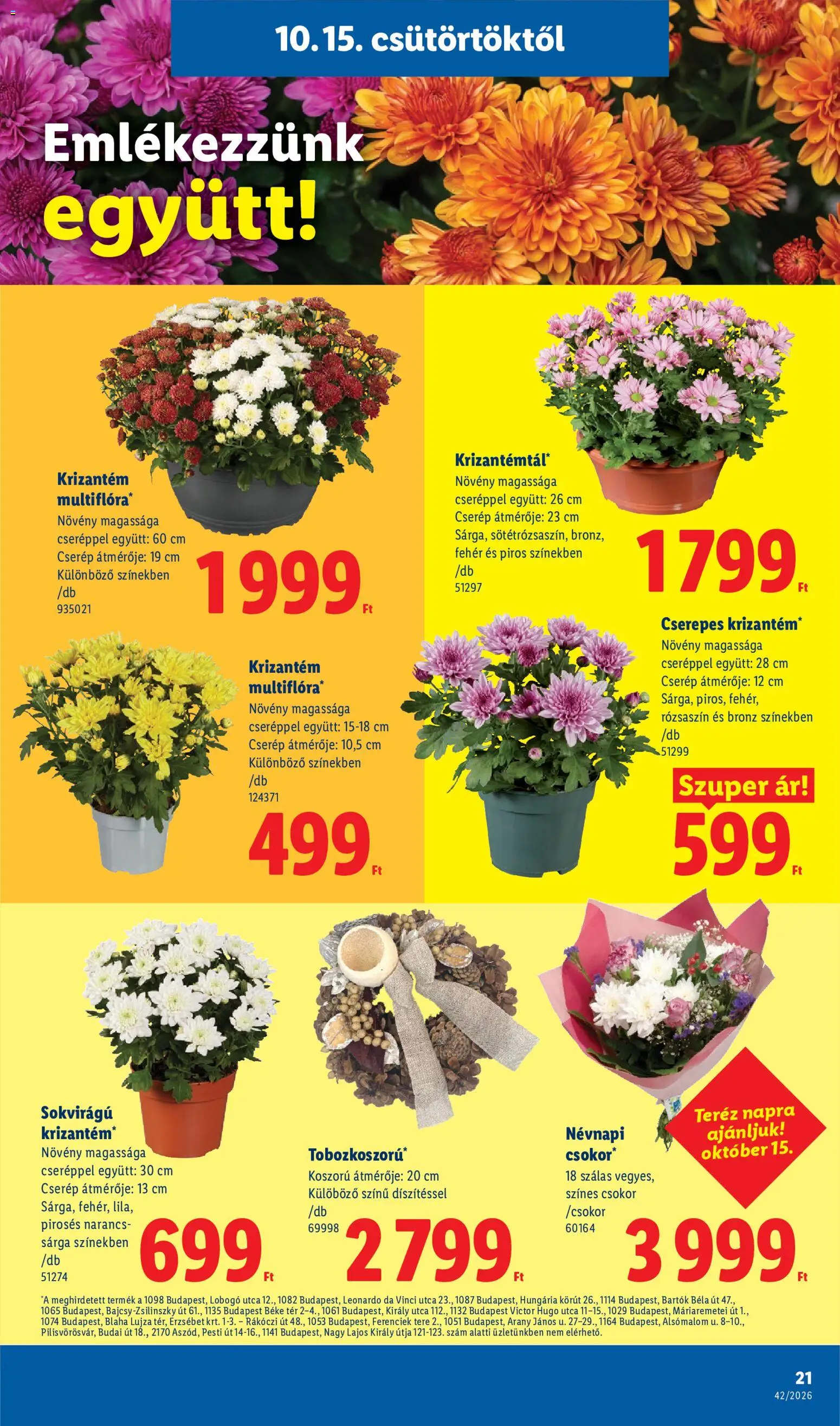 Lidl akciós ujság - amely érvényes a következő dátumtól: 2026.10.15. | Oldal: 21