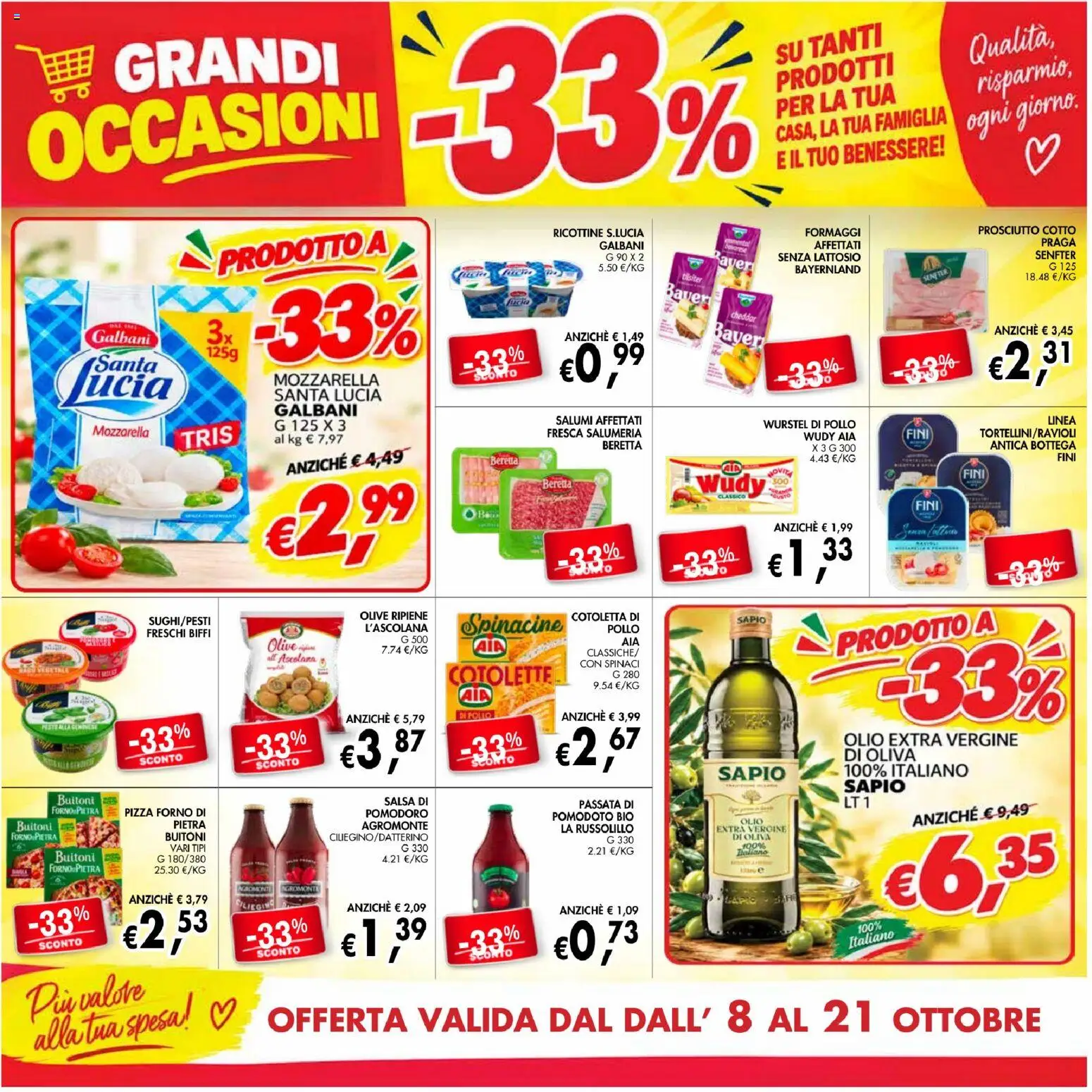 Volantino Coal del 08/10/2026 | Pagina: 2 | Prodotti: Pizza, Cheddar, Pomodoro, Forno