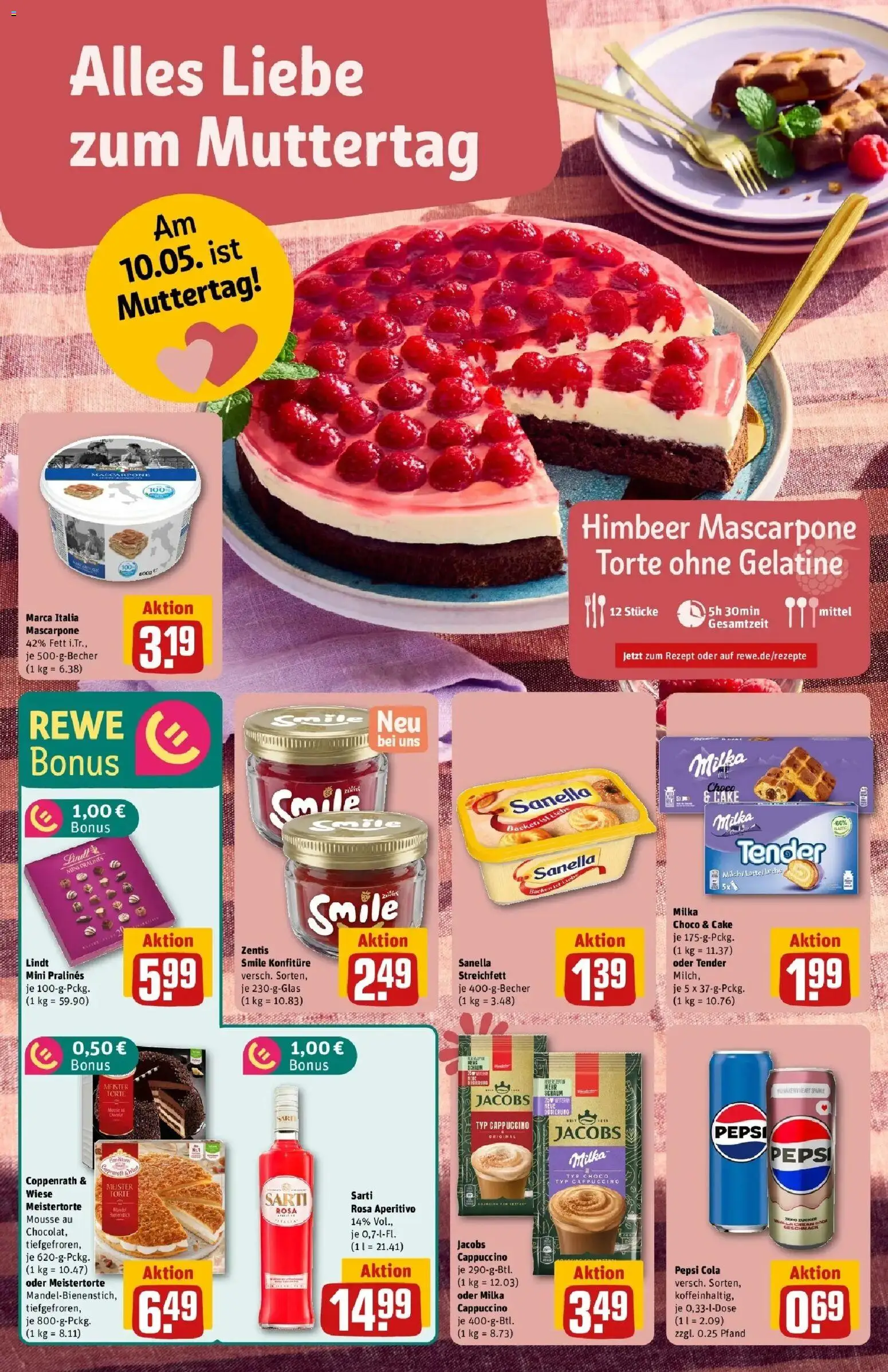 REWE Prospekt ab 04.05.2026 zum Blättern » Angebote | Seite: 6 | Produkte: Margarine, Zucker, Pepsi, Sanella