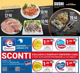 Anteprima del volantino Emisfero volantino valido a partire dal 24/09/2026 | Pagina: 9 | Prodotti: Iphone, Tè, Pesce spada, Sushi