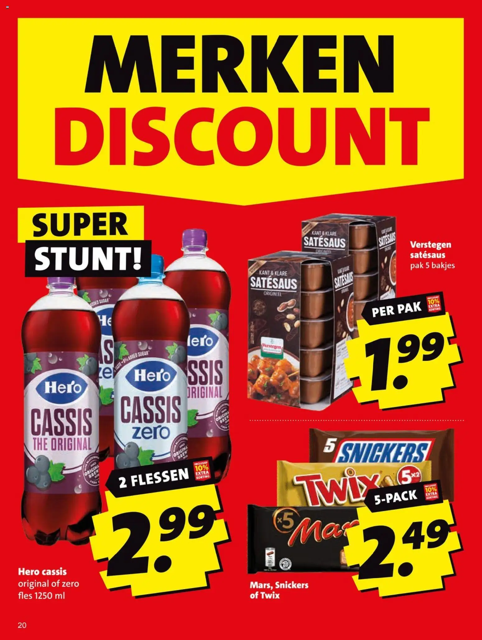 {H1} | Pagina: 20 | Producten: Fles, Cassis, Twix, Snickers