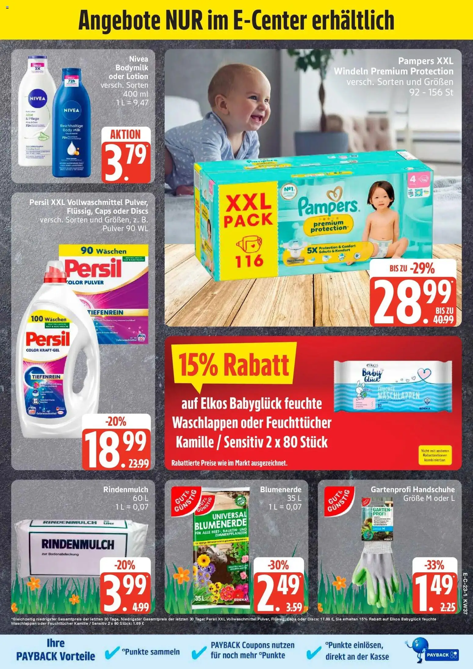 Edeka Prospekt Neuruppin (ab 07.09.2026) » Angebote Online | Seite: 28 | Produkte: Pampers, Body Milk, Handschuhe, Persil