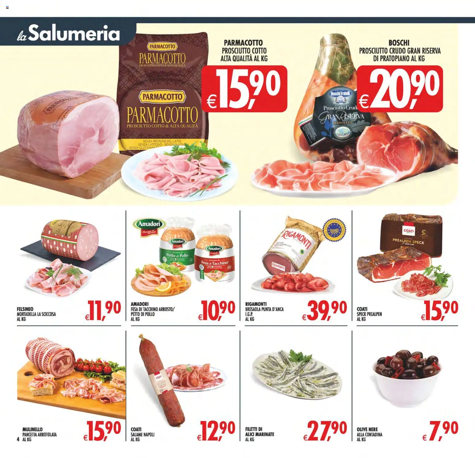Volantino Decò del 28.04.2026 | Pagina: 4 | Prodotti: Petto di Pollo, Latte, Olive, Mortadella