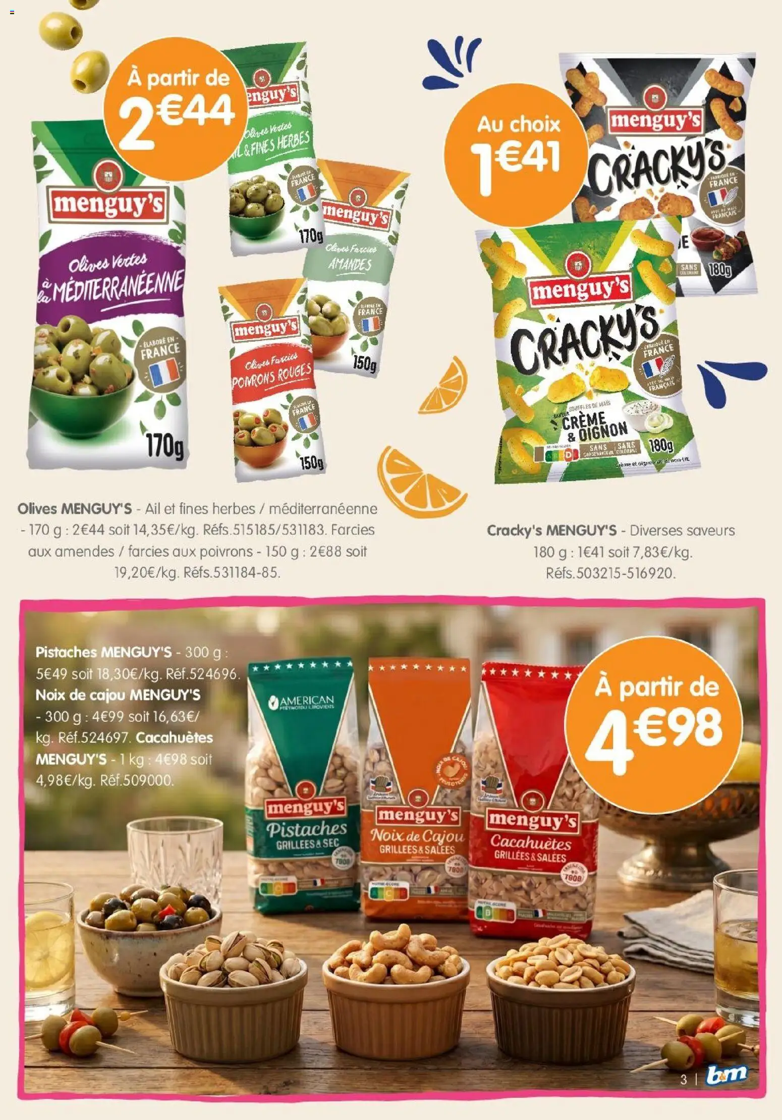 {H1} | Page: 3 | Produits: Noix de cajou, Oignon, Noix, Amandes