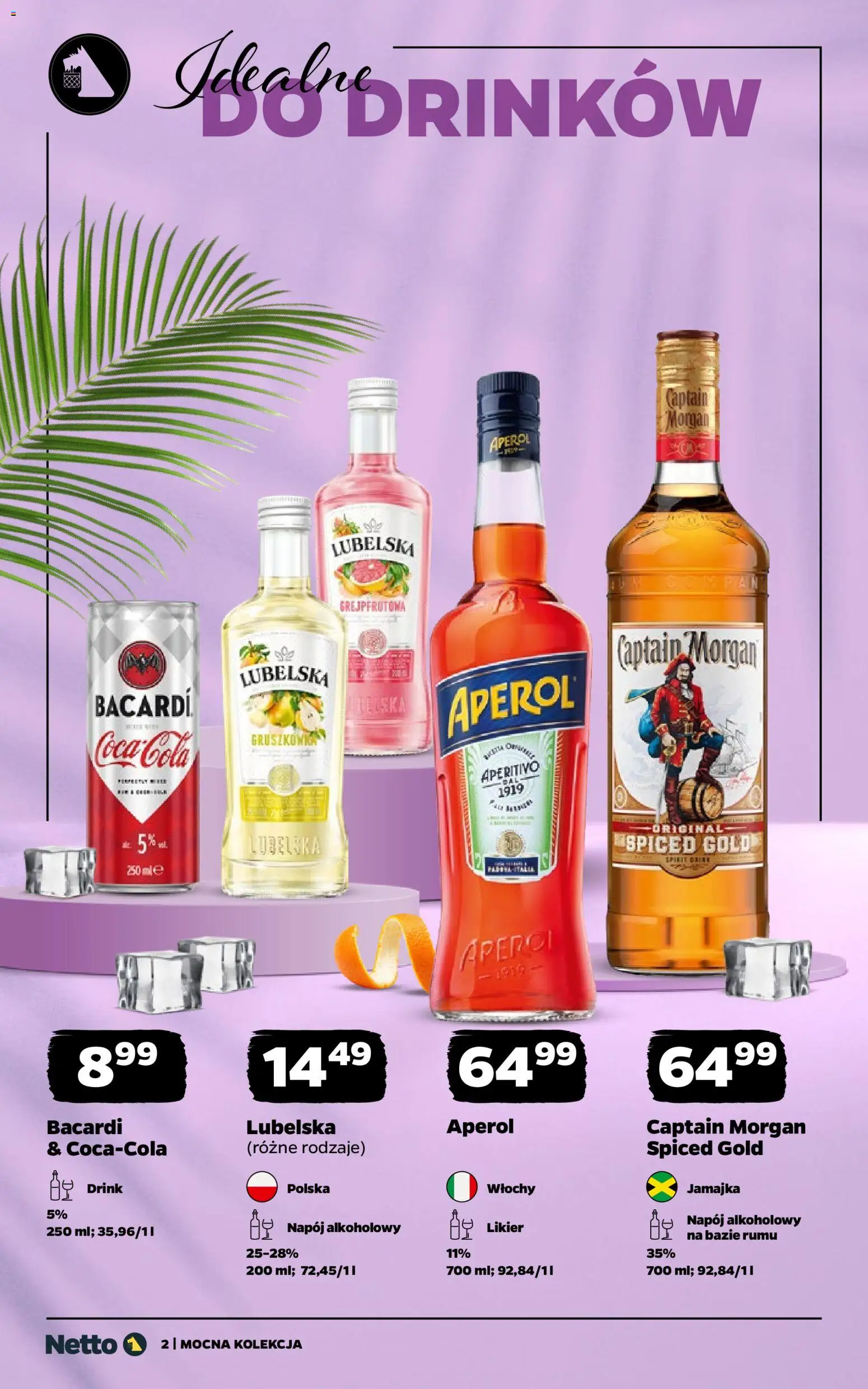 Netto gazetka - Mocna Kolekcja od 06.07.2026 | Strona: 2 | Produkty: Captain Morgan, Rum, Aperol