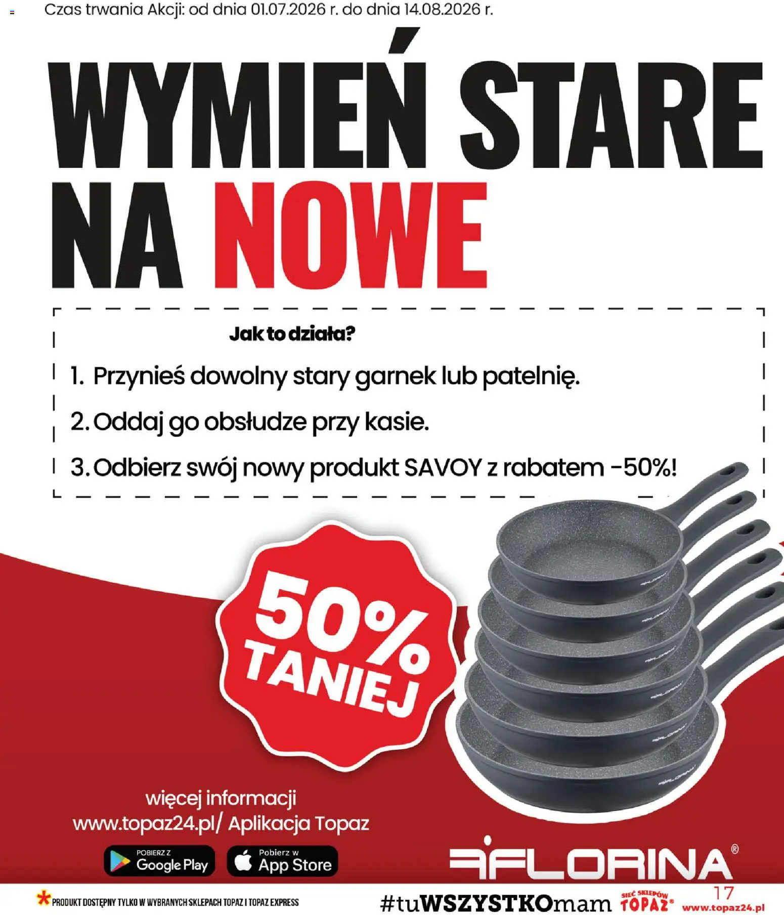 Topaz gazetka - MAZ od 23.07.2026 | Strona: 17 | Produkty: Garnek