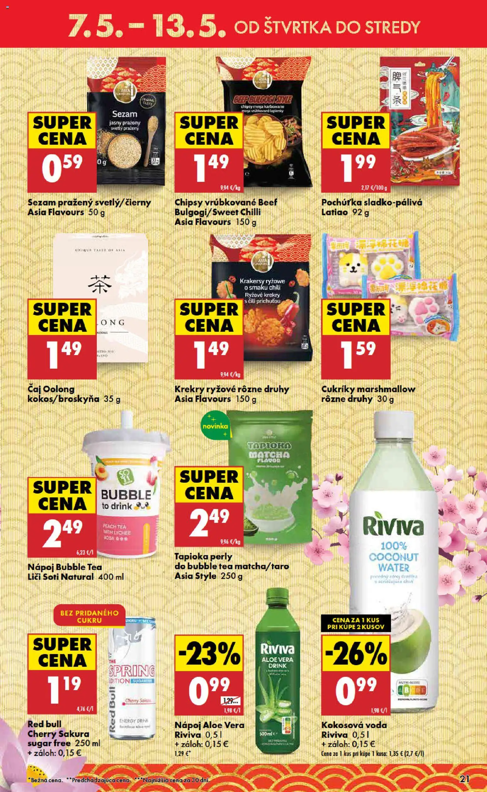 Nové Biedronka akcie – leták je platný od 07.05.2026 | Strana: 21 | Produkty: Liči, Chilli, Cukríky, Voda