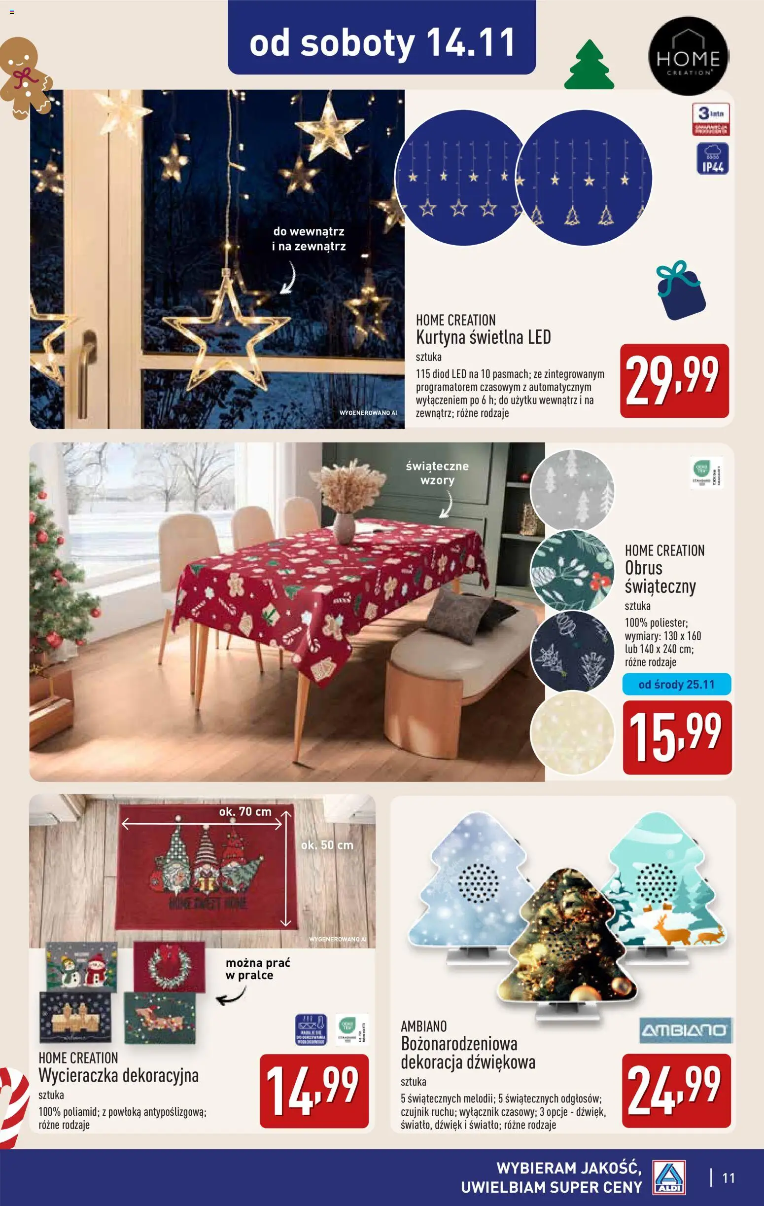 Aldi gazetka - Katalog dekoracyjny od 28.10.2026 | Strona: 11 | Produkty: Wycieraczka, Ambiano