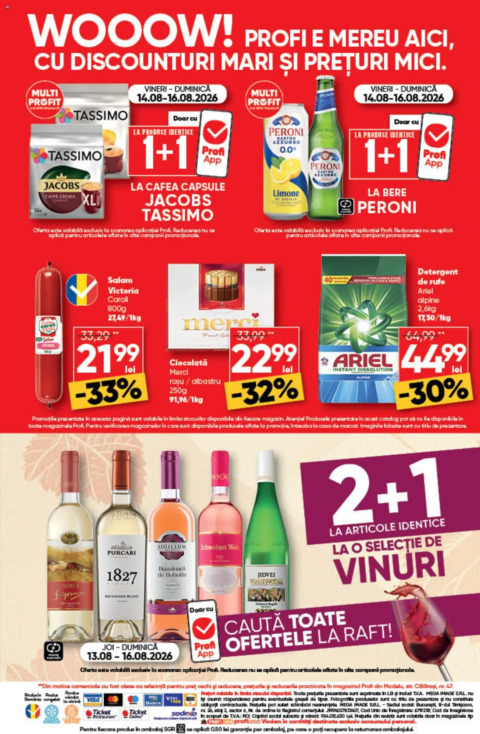 Noul catalog Profi – valabil de la 13.08.2026 | Pagină: 14 | Produse: Aplică, Salam, Detergent, Tip